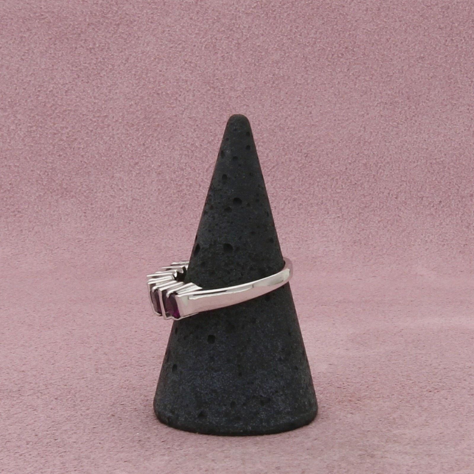 Sterling Silver sterling silver round-cut cz rhodolite ring size 7.75 Size ONE SIZE - 4 Thumbnail