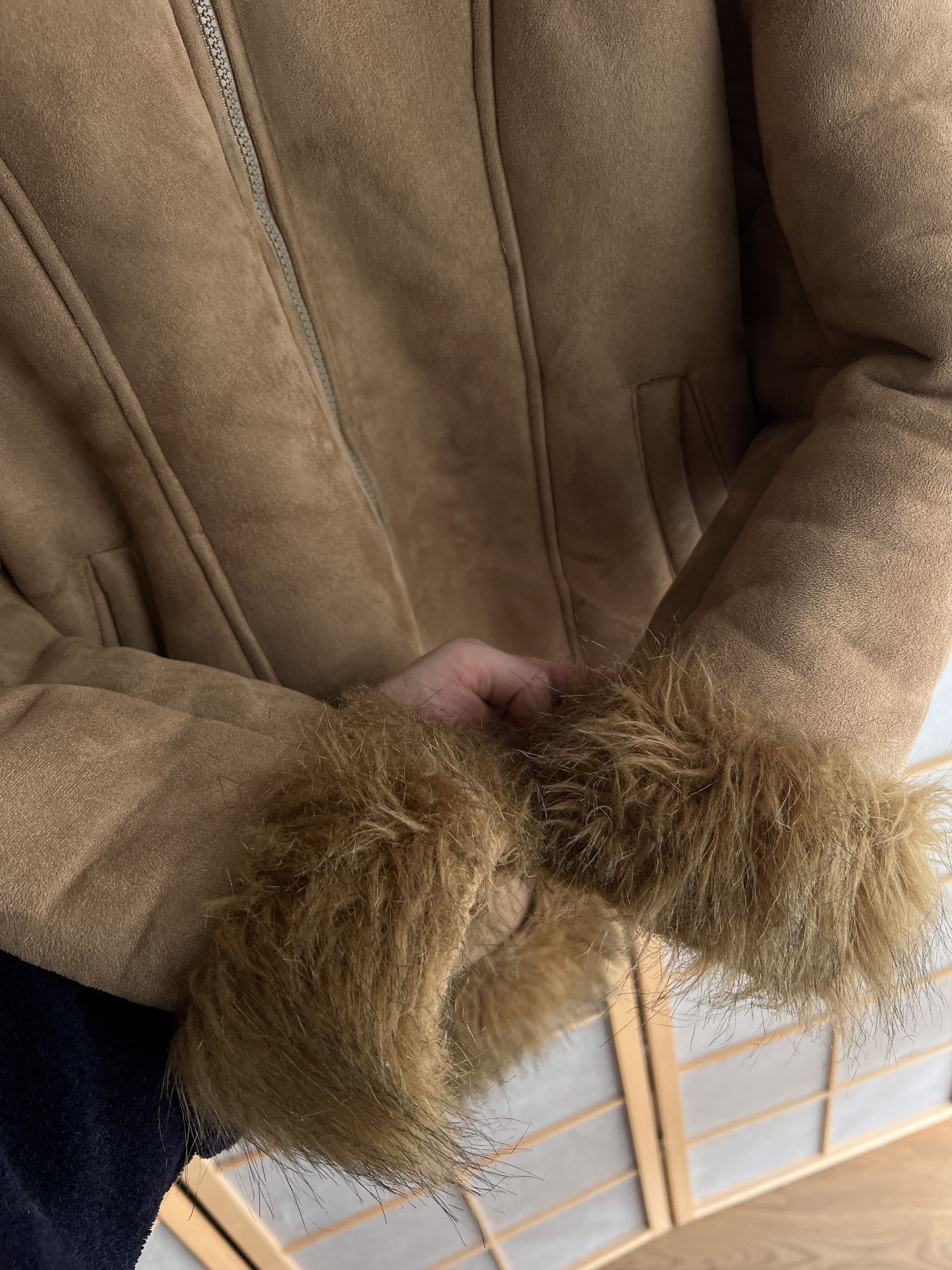 Hysteric Glamour Crazy vintage 00s shearling coat lamb fur jacket micro suede Size S / US 4 / IT 40 - 9 Thumbnail