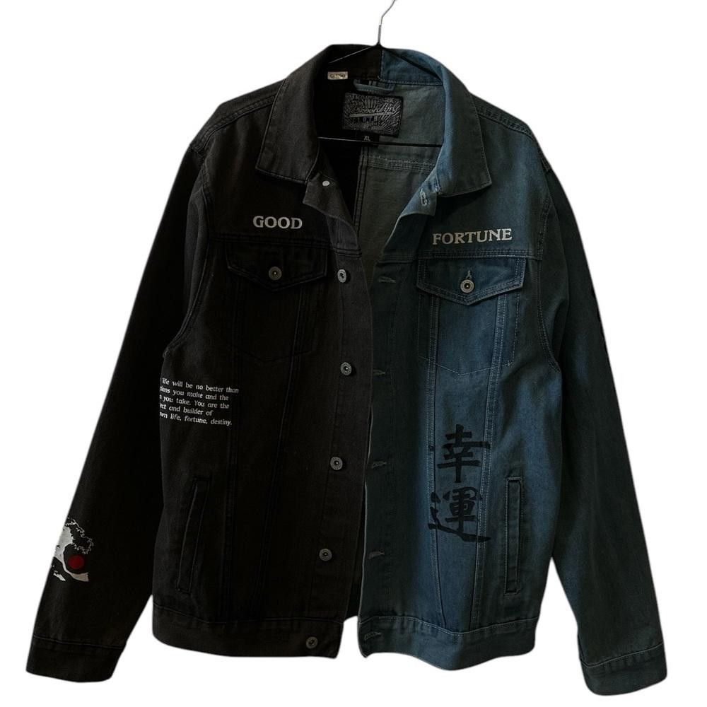 Designer Custom Two-Tone Denim Jacket - XL Size US XL / EU 56 / 4 - 1 Thumbnail