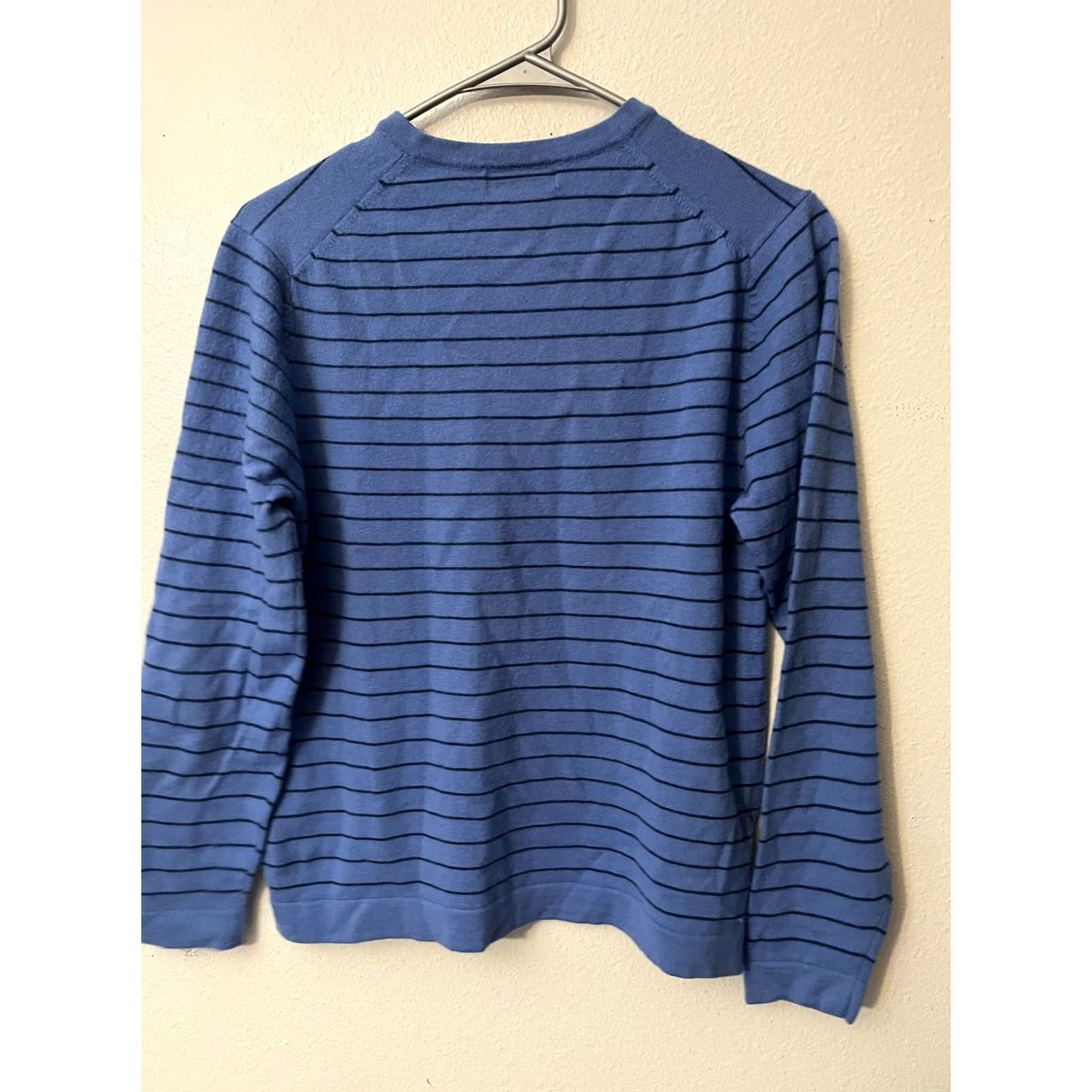 Banana Republic Banana Republic Sweater Mens M Blue Striped Crew Neck Wool Knit Pullover Regular Size Type Casual Travel Fall Winter Season Mens Size US M / EU 48-50 / 2 - 2 Thumbnail