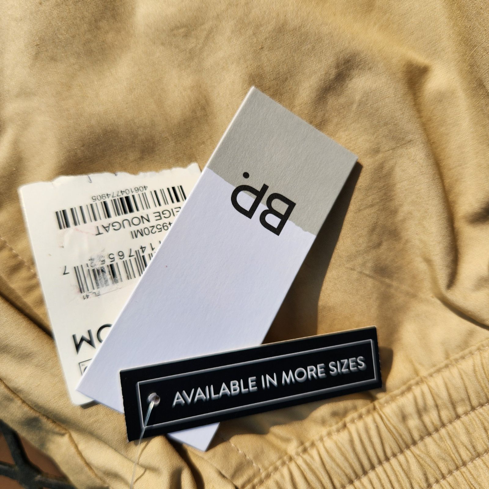 BP. BP. Cotton Athletic Shorts Womens Large Beige Nougat Kacki Size 36" / US 14 / IT 50 - 2 Thumbnail