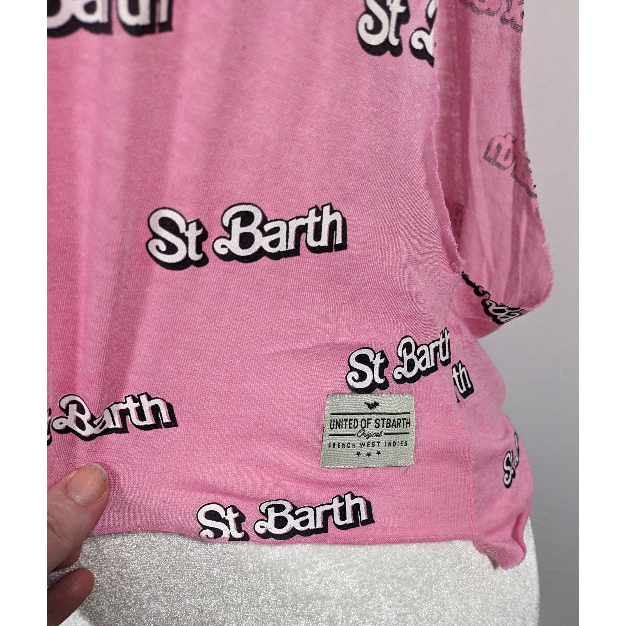 Other St. Barth Limited Edition Cropped Pink Oversized Tank Top Size M / US 6-8 / IT 42-44 - 7 Thumbnail