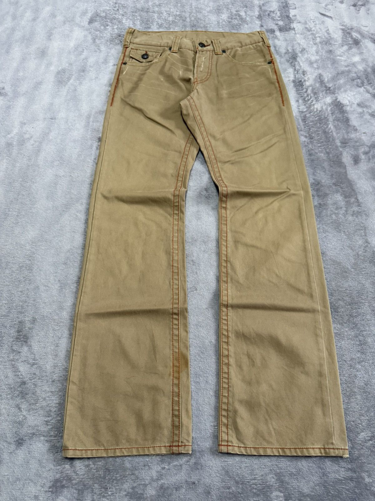20471120 × 5351 POUR LES HOMMES × Beauty Beast 291285=Homme Flared Contrast Stitch Pants Size US 30 / EU 46 - 1 Thumbnail