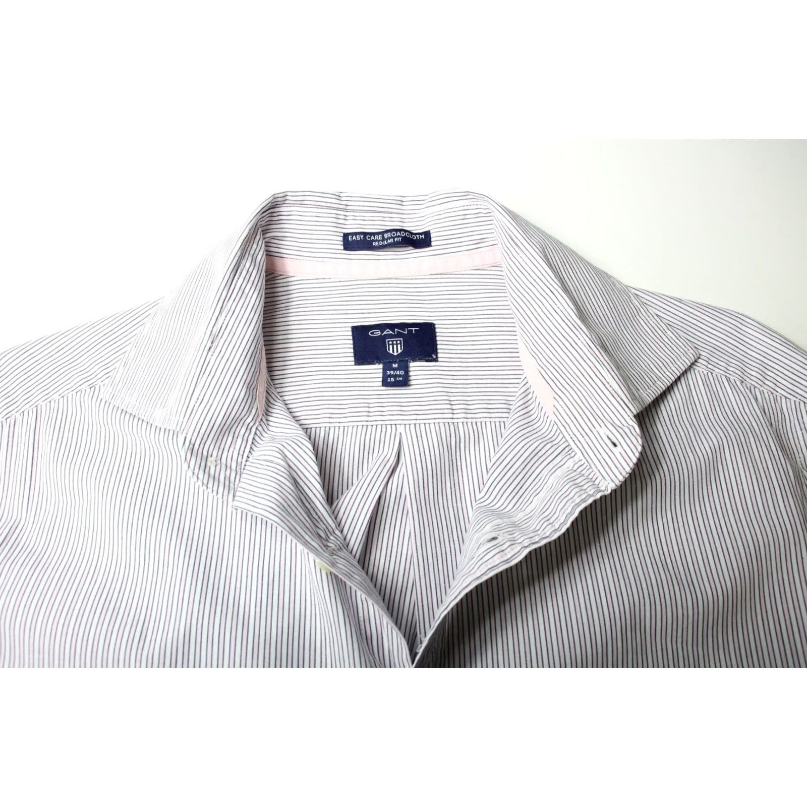 Gant GANT Regular Fit Shirt Mens MEDIUM Pinstriped Grey Pocket Logo Spread Button-Up Shirt Size US M / EU 48-50 / 2 - 4 Thumbnail