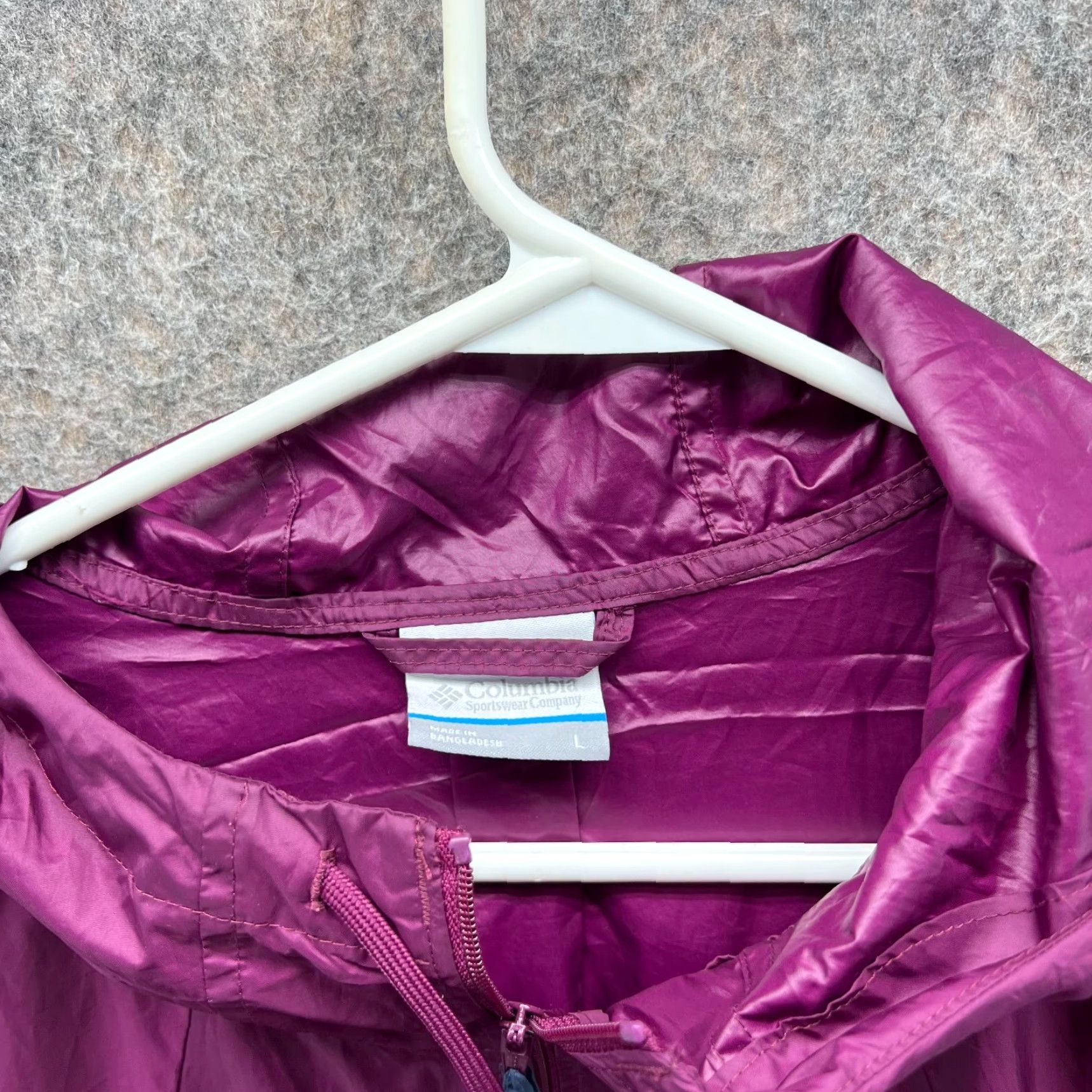 Pinko Columbia Jacket Women Large Purple Windbreaker Full Zip Anorak Hoodie Vtg Size L / US 10 / IT 46 - 6 Thumbnail