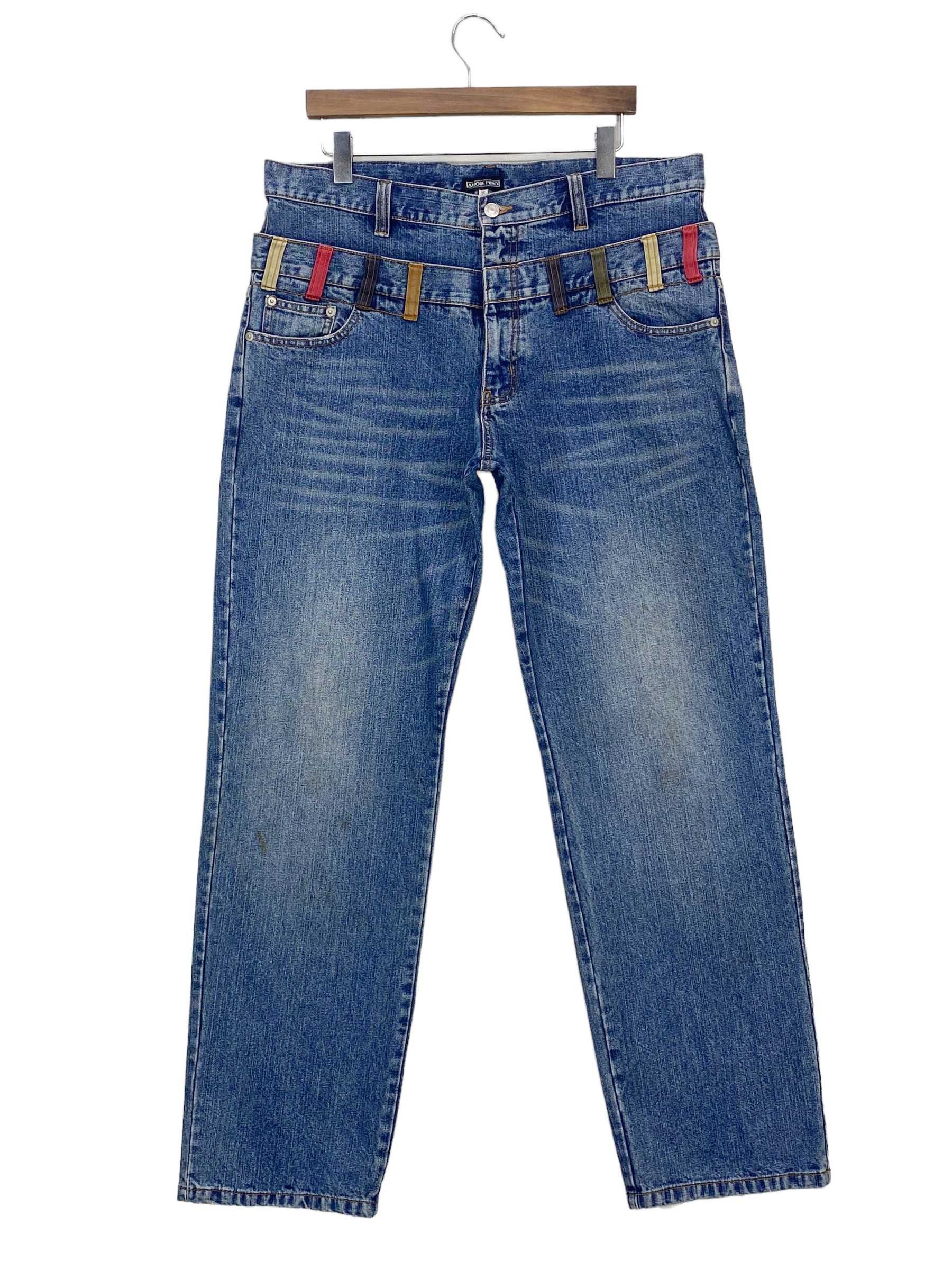 Japanese Brand Amore Puro Big Size Jeans Double Waist Japanese Brand Jeans Size US 37 - 2 Thumbnail
