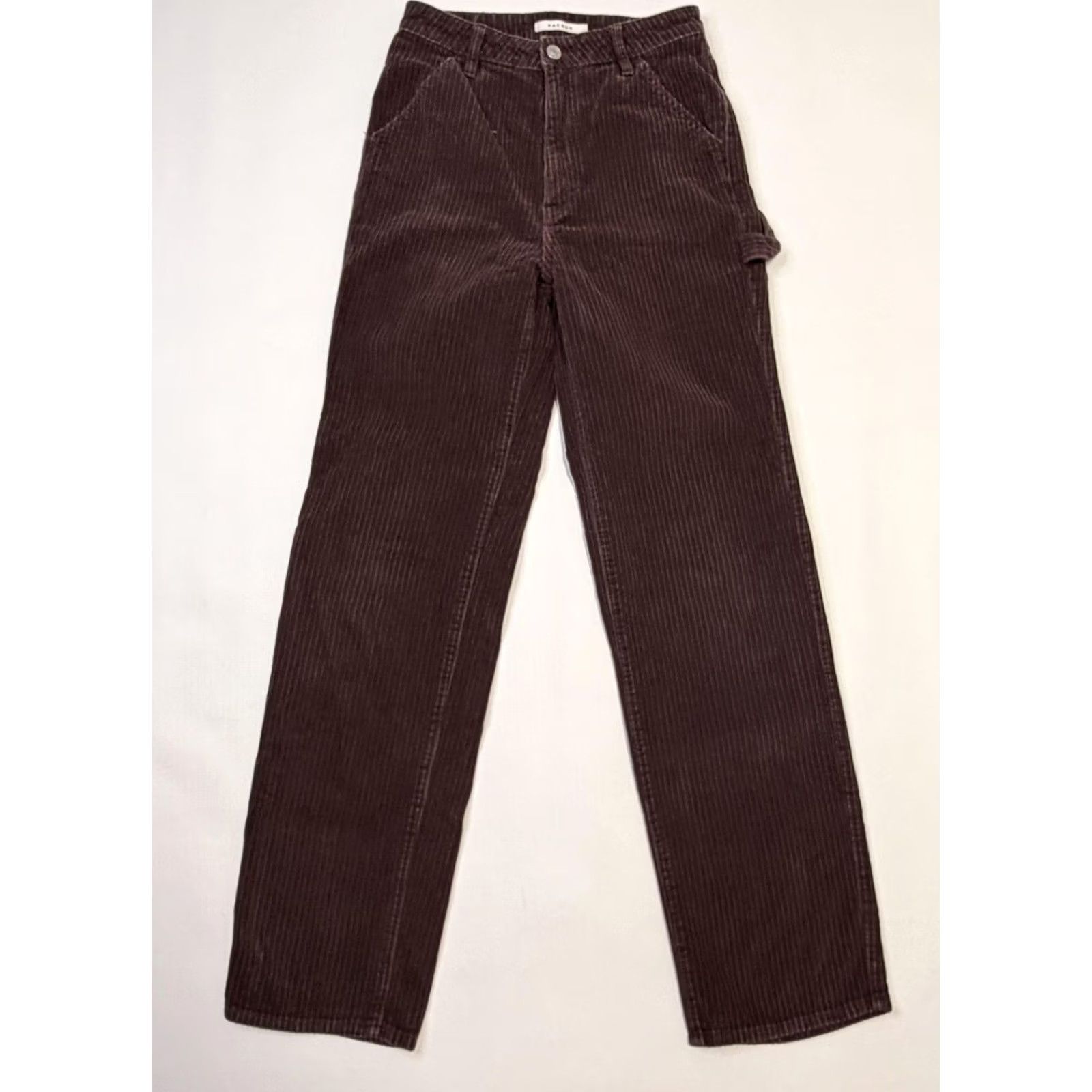 Pacsun PacSun Pants Juniors 26 Brown 90s BF Carpenter Corduroy Straight Leg Relaxed Womens Size 26" / US 2 / IT 38 - 2 Thumbnail