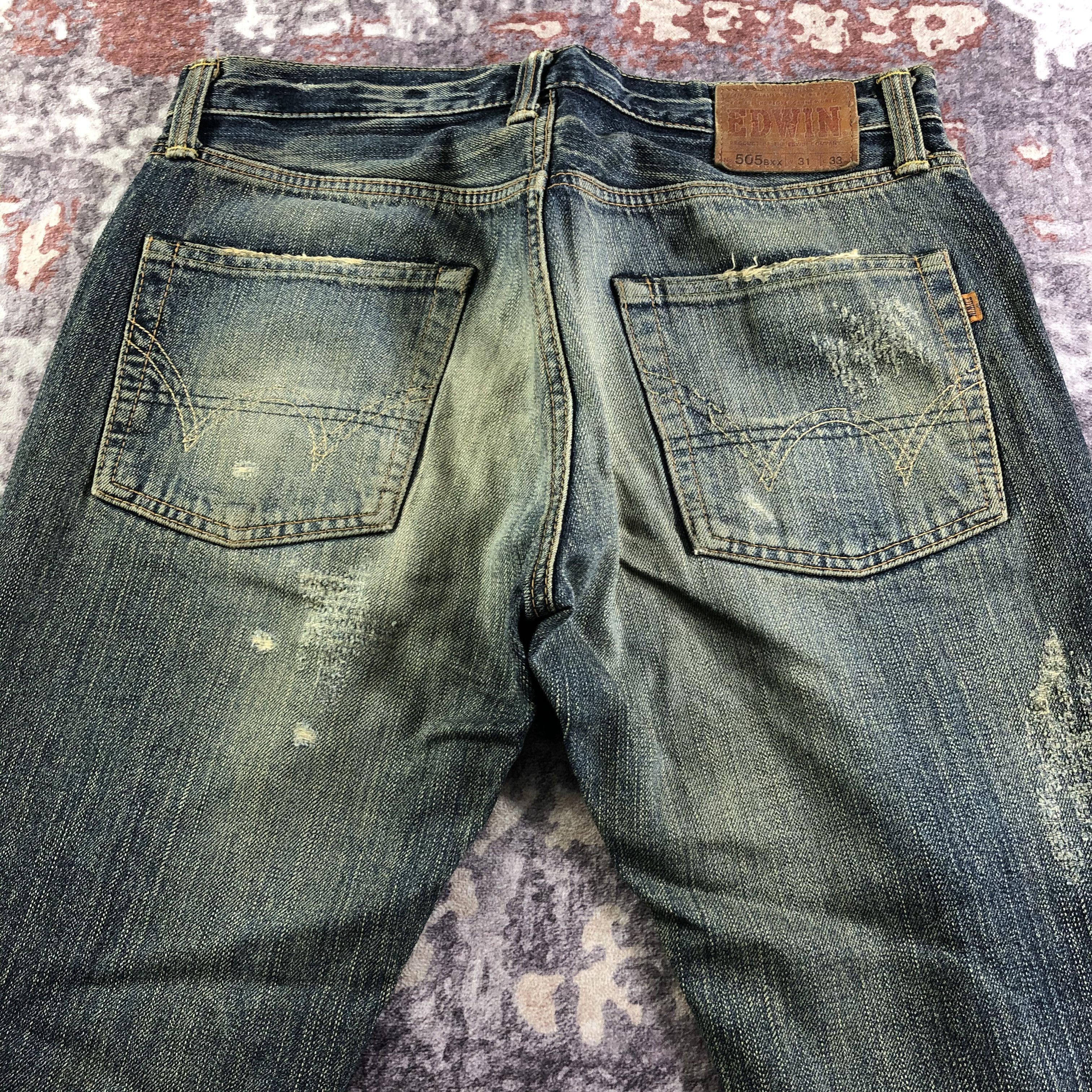 Edwin Vintage Distress Edwin 505 Selvedge Jeans-JM3565 Size US 34 / EU 50 - 5 Thumbnail