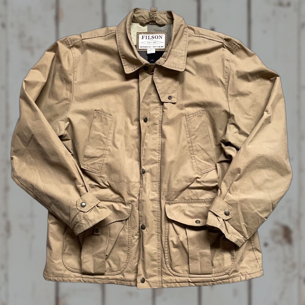 Filson Filson Polson Field Jacket Flannel Lined Outdoor Hunting XL Brown Men Vintage USA Heritage Workwear Filson Polson Jacket XL Brown Size US XL / EU 56 / 4 - 1 Thumbnail