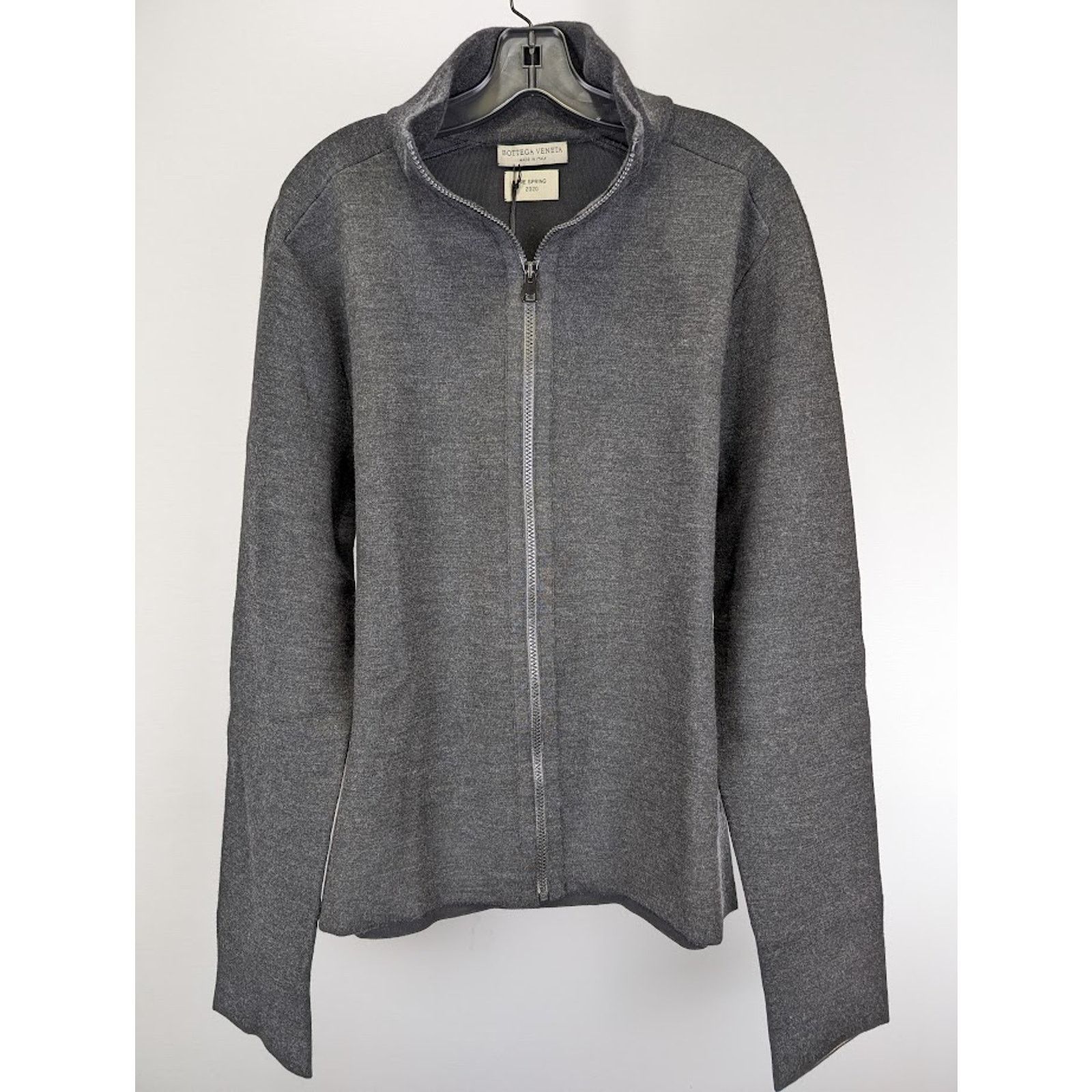 Bottega Veneta o1rshd1 Lightweight Merino Double Pullover in Charcoal/Black Size US L / EU 52-54 / 3 - 3 Thumbnail