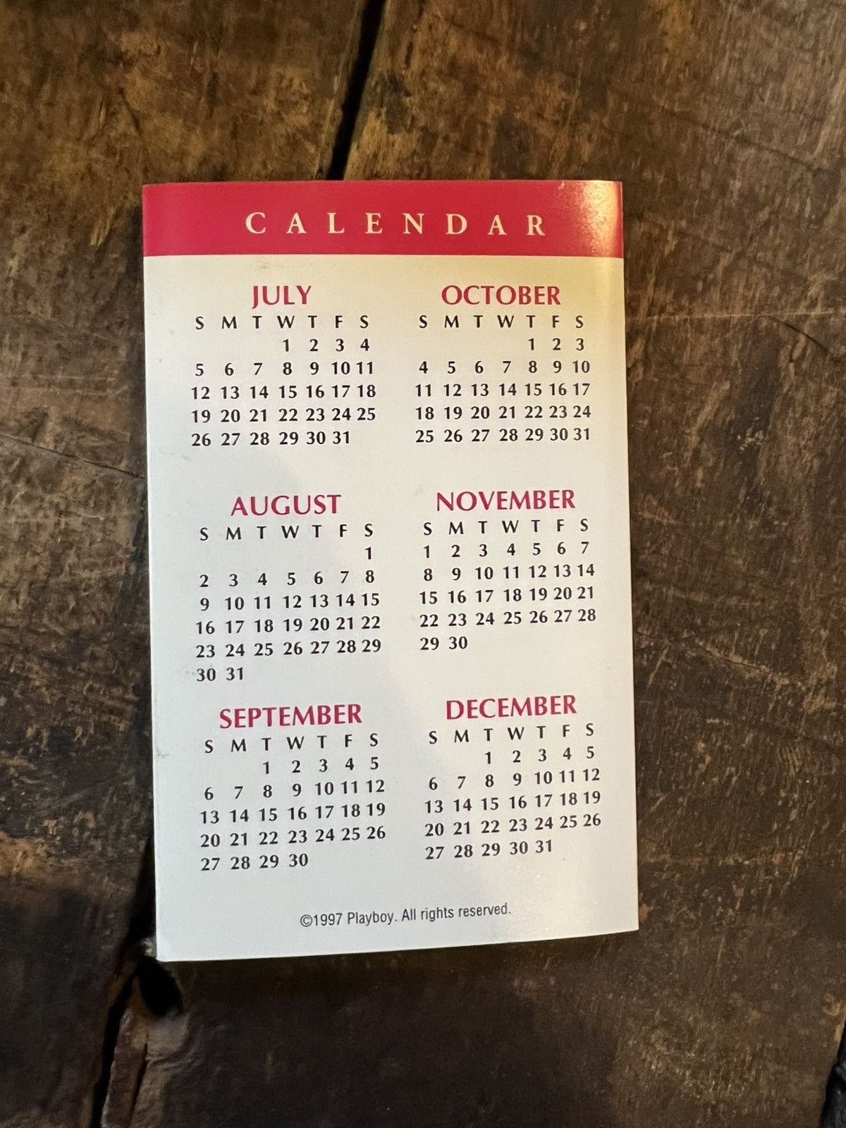 Vintage 1998 Playboy Video Playmate Calendar - VHS Movie Size ONE SIZE - 4 Thumbnail