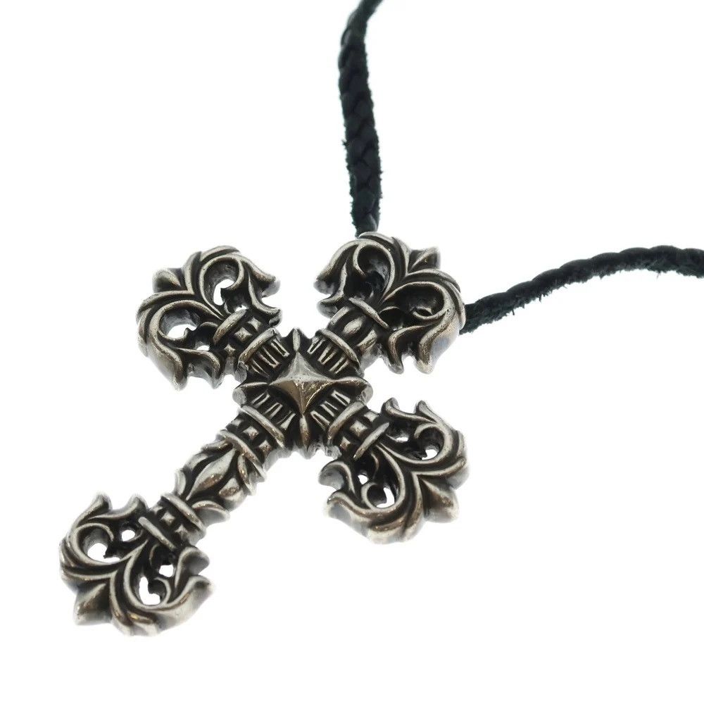 Chrome Hearts Chrome Hearts Small Filligree pendant Leather blaid necklace Size ONE SIZE - 2 Thumbnail