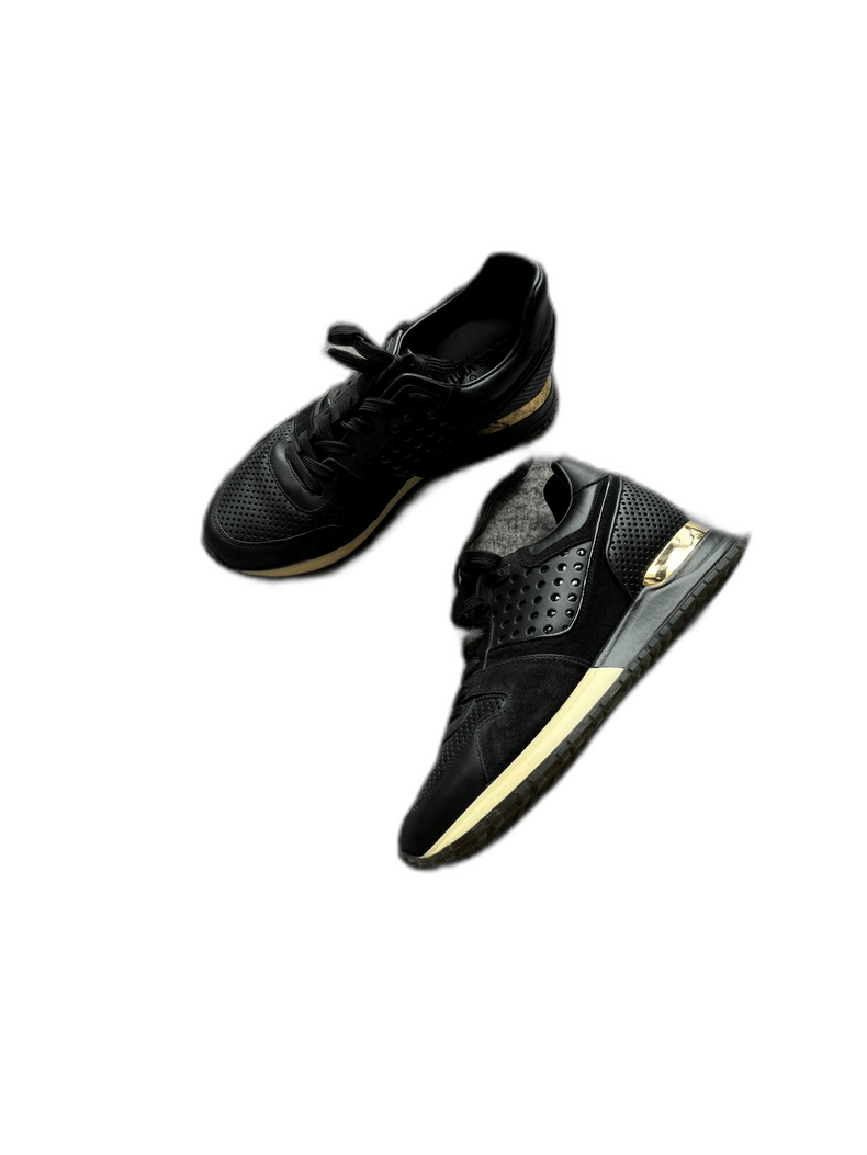 Louis Vuitton Louis Vuitton Black Gold Running Sneakers -2505 Size US 5.5 / EU 38 - 1 Thumbnail