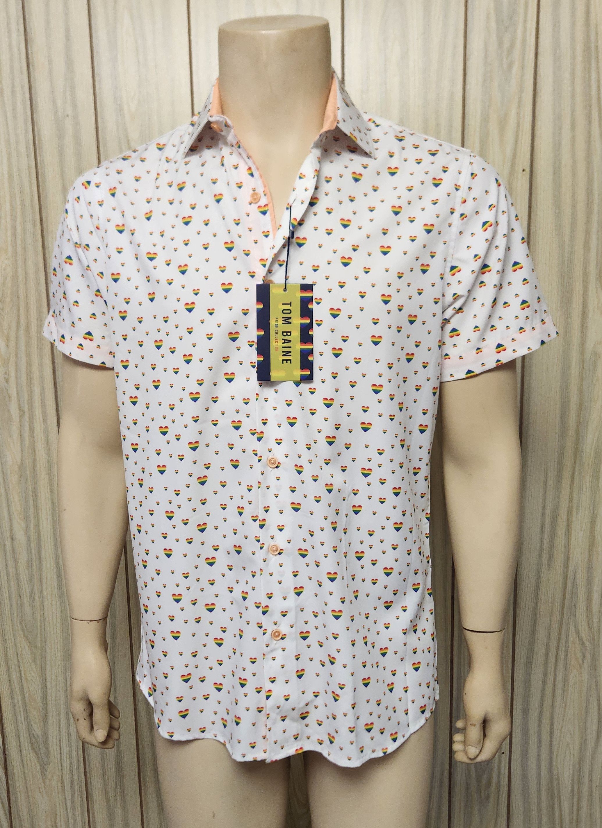 Other Pride collection shirt M rainbow hearts Tom Baine NEW Size US M / EU 48-50 / 2 - 1 Thumbnail