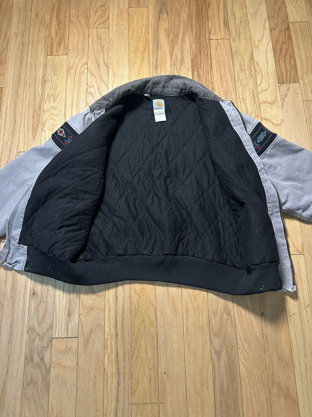 Carhartt Carhartt Aztec Grail Jacket J77CMT Grey 1999 XL Distressed Size US XL / EU 56 / 4 - 5 Thumbnail