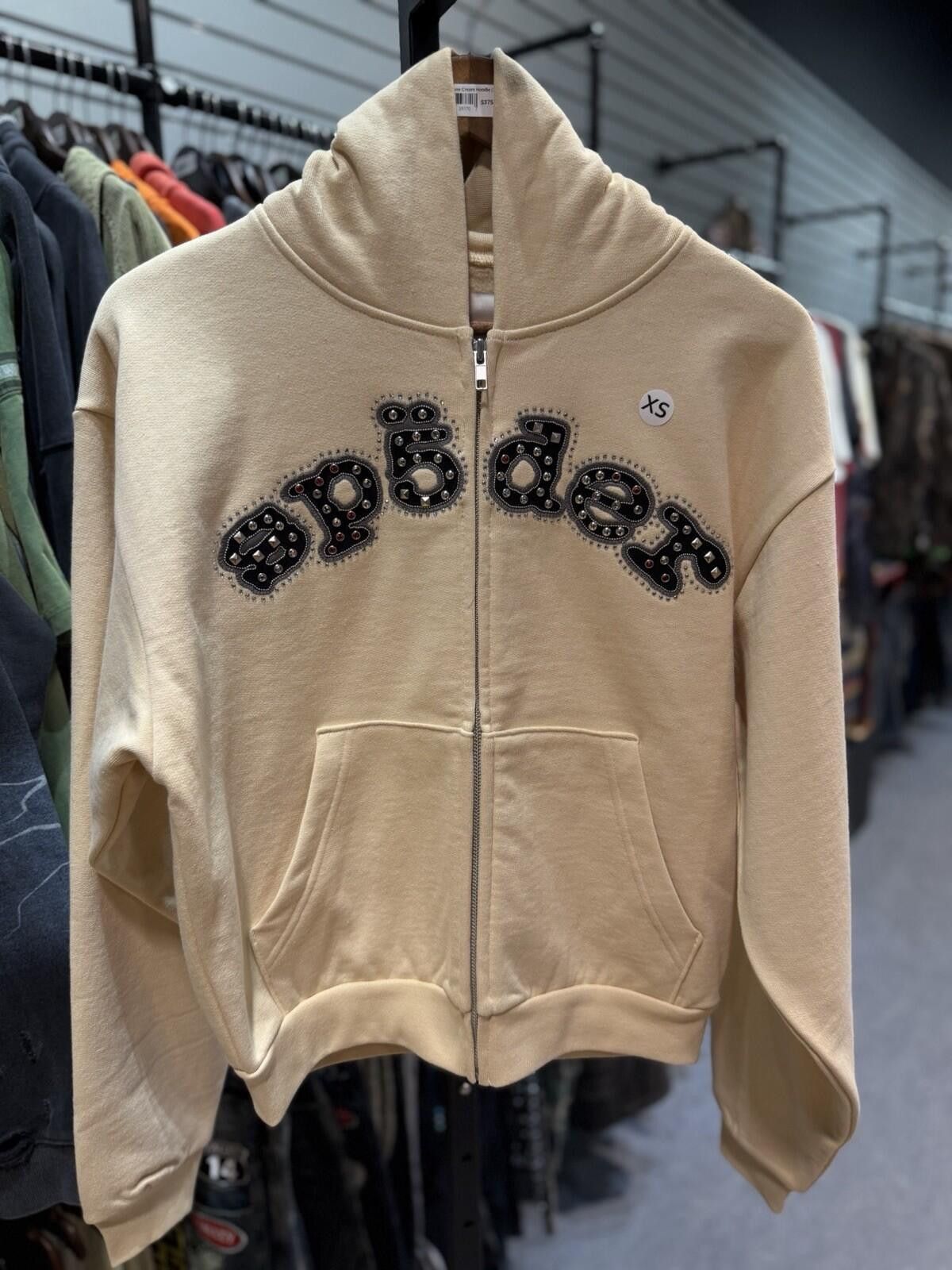 Sp5der Sp5der Cream Stone Zip Up Hoodie Size (XS) 2026 Size US XS / EU 42 / 0 - 3 Thumbnail