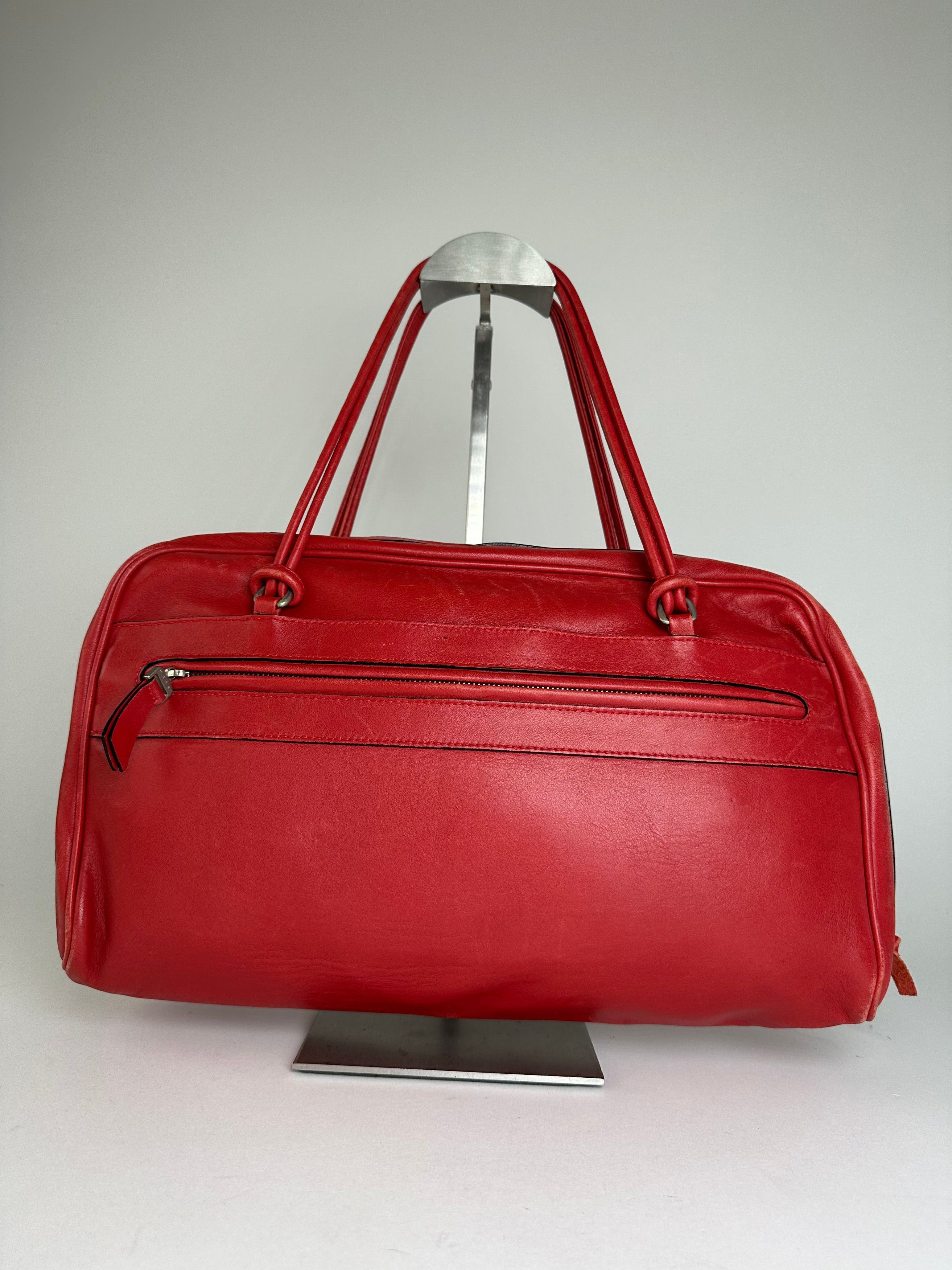 Marni Vintage Leather Bowling Bag Tomato Red Size ONE SIZE - 1 Thumbnail