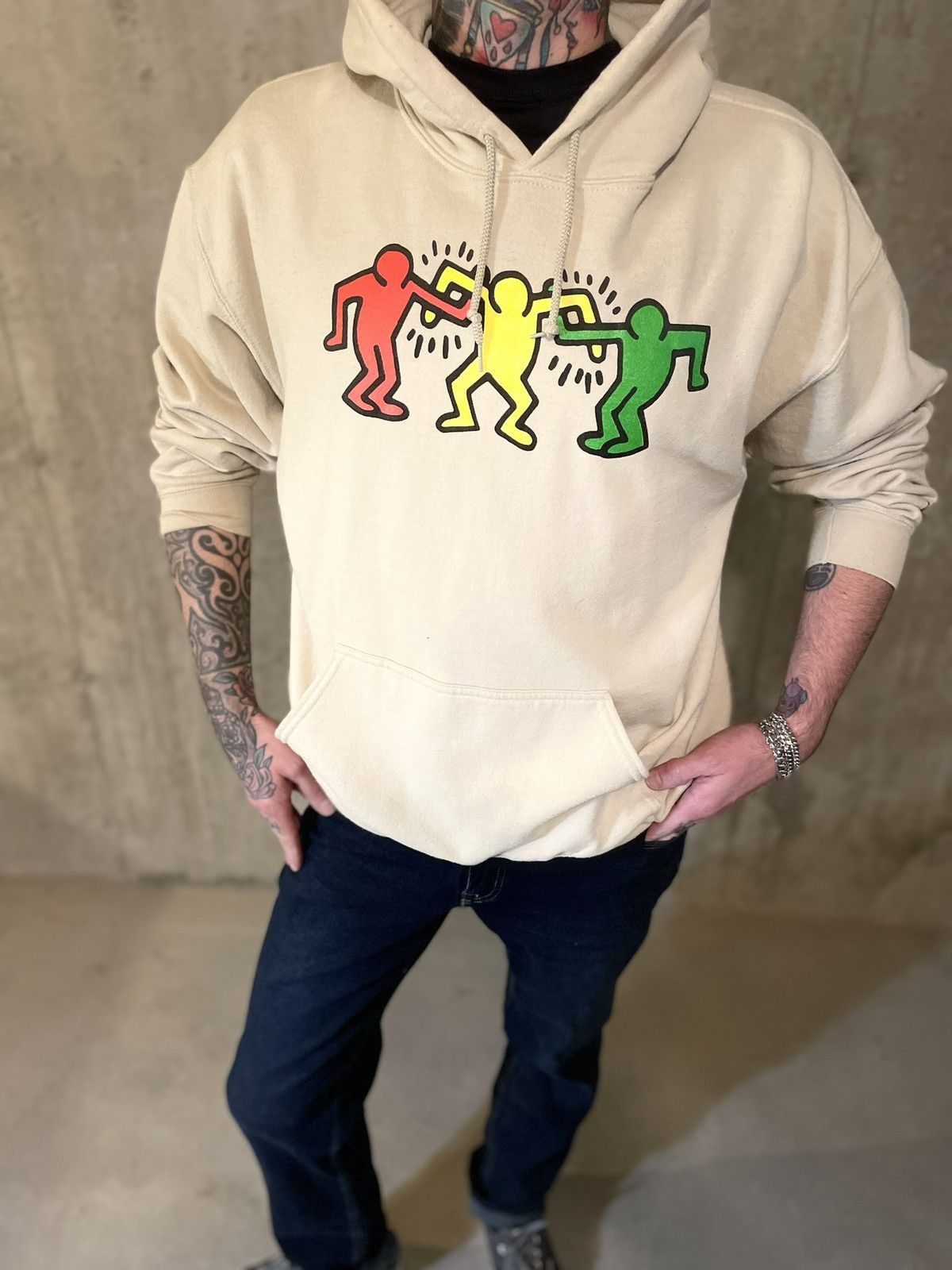 Keith Haring Keith Haring Pull Over Hoodie Grailed