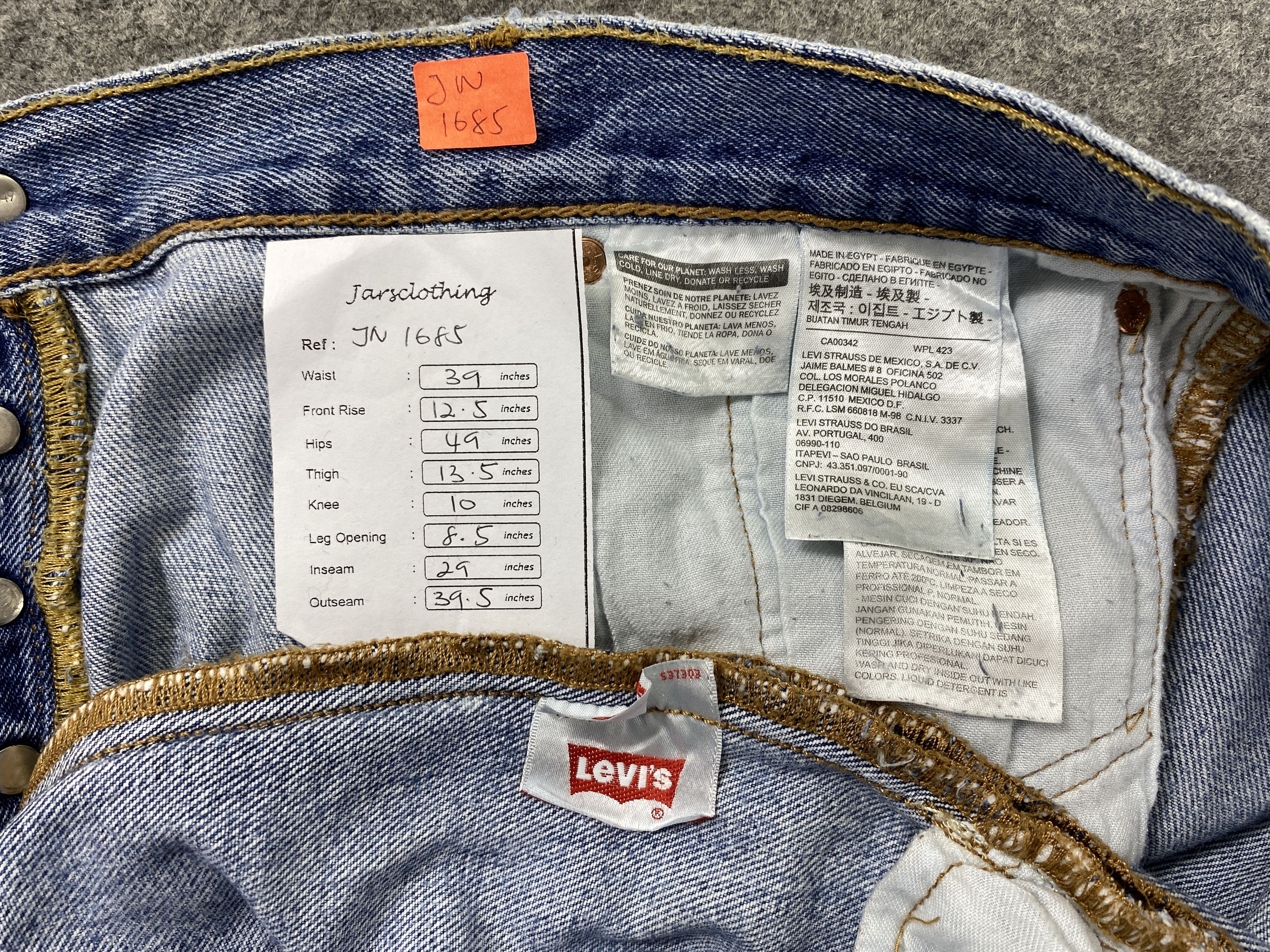 Levi's Mid Blue Vintage Levi's 501 Jeans 39x29 Denim -JN1685 Size US 39 - 8 Thumbnail