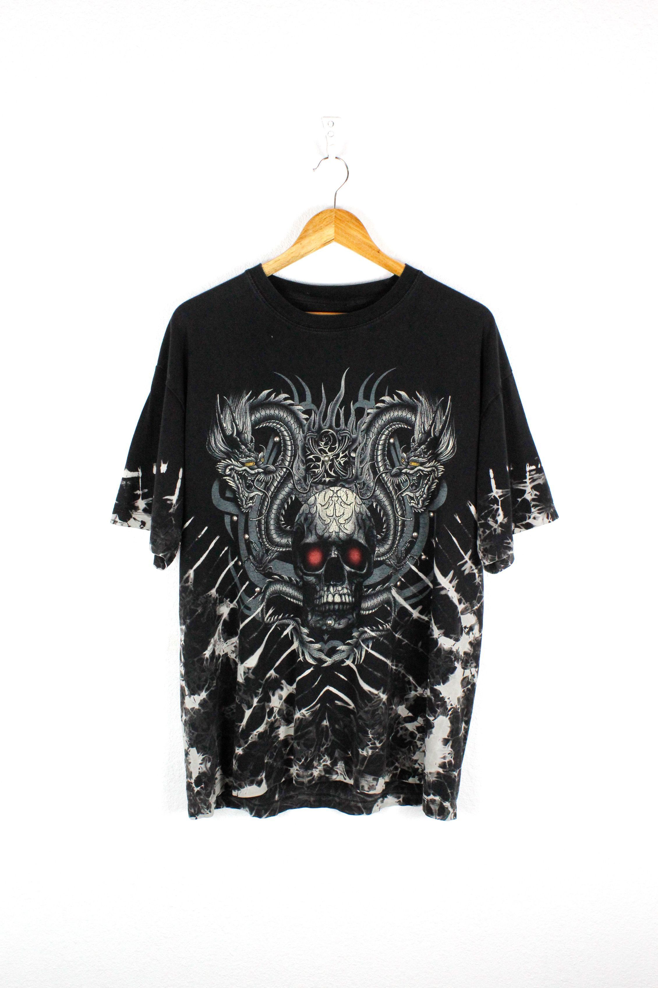 Vintage Y2K Vintage Skulls Thrash Skulls Graphic Embellished T-shirt Size US XL / EU 56 / 4 - 1 Thumbnail