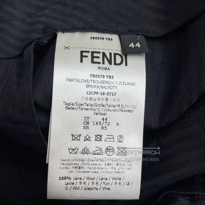 Fendi Fendi Navy solid color wool dress pants Size 44L - 6 Thumbnail