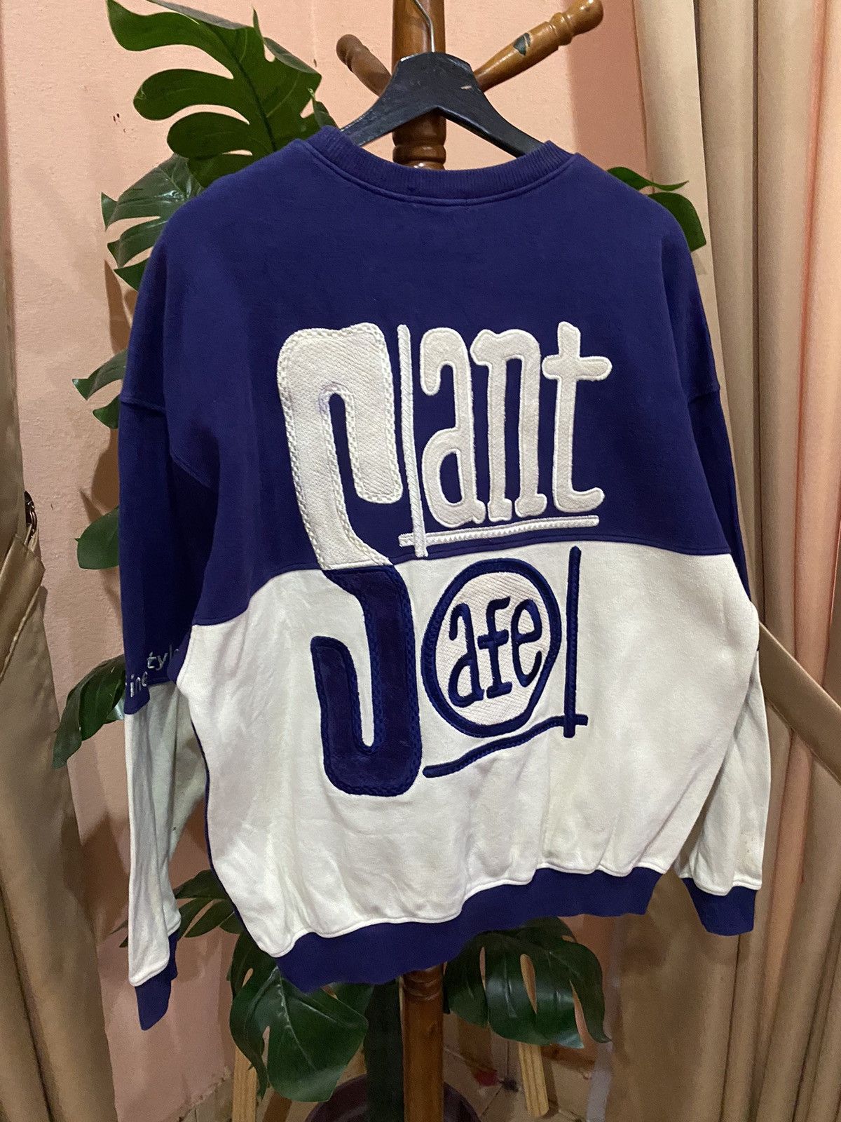 Vintage Vintage Santafe 90s Sweatshirt – Navy & White Oversized Size US L / EU 52-54 / 3 - 7 Thumbnail