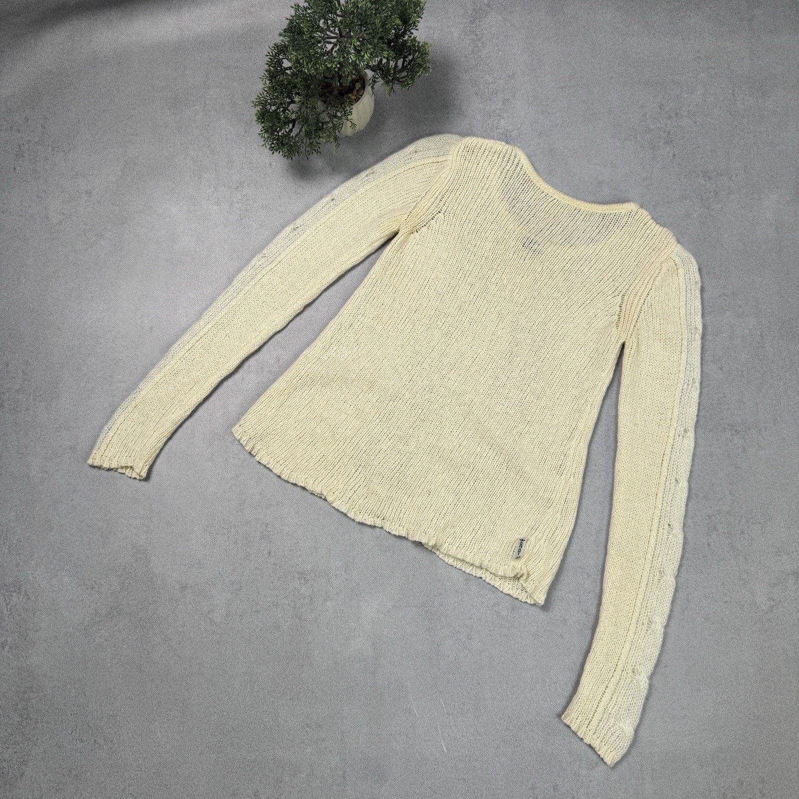 Armani Armani Jeans Women Sweater Milk Beige Size US 4 IT 38 Wool Size XS / US 0-2 / IT 36-38 - 16 Thumbnail