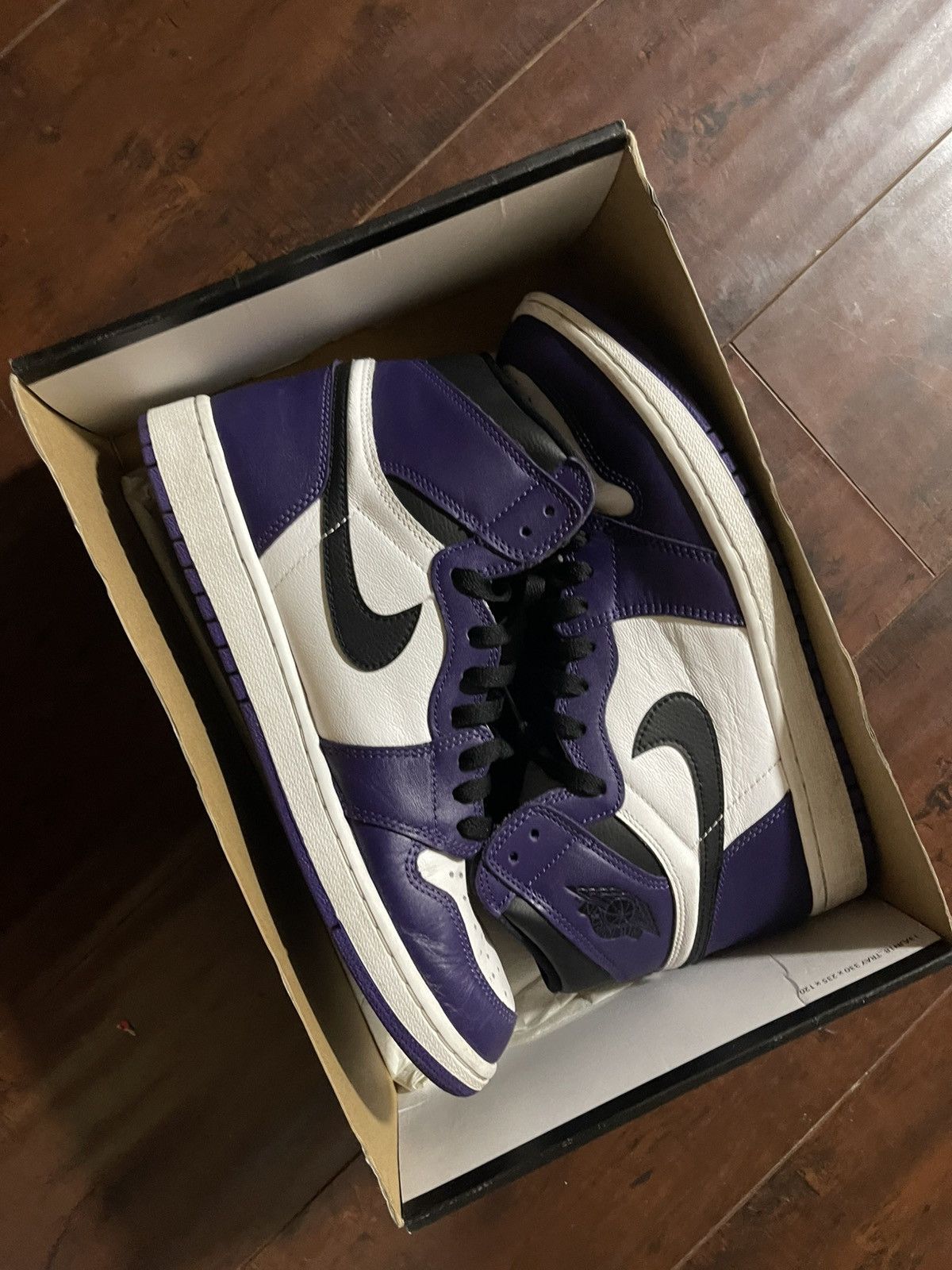 Jordan Brand Jordan 1 Court Purple High Top Size US 11.5 / EU 44-45 - 1 Thumbnail