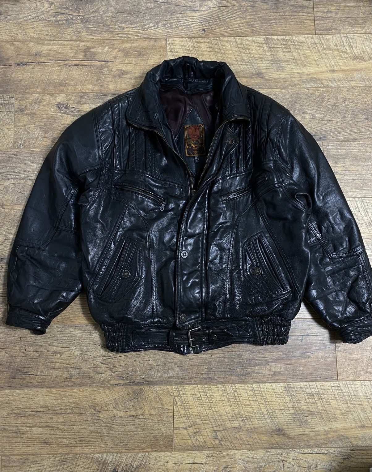 Leather Vintage UNION MASKIN CO Leather Bomber Jacket XL Size US XL / EU 56 / 4 - 6 Thumbnail