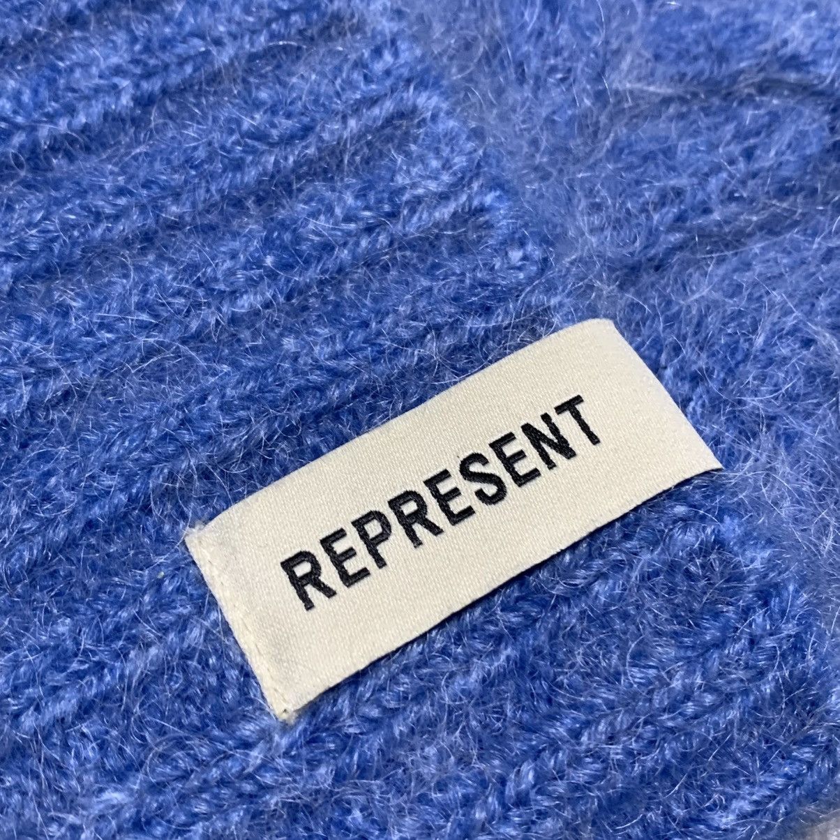 Represent Clo. Represent Beanie Electric Blue Cable Knit Hat Size ONE SIZE - 3 Thumbnail
