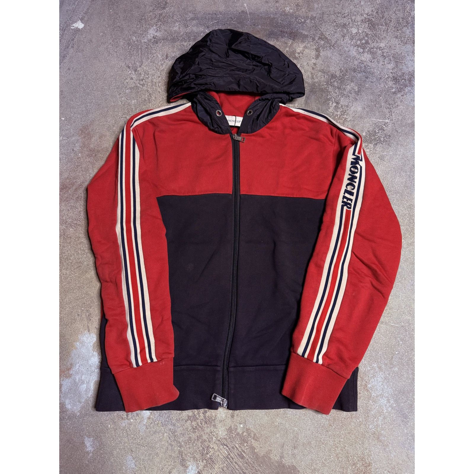 Moncler Moncler Zip-Up Navy Red Large Size US L / EU 52-54 / 3 - 1 Thumbnail
