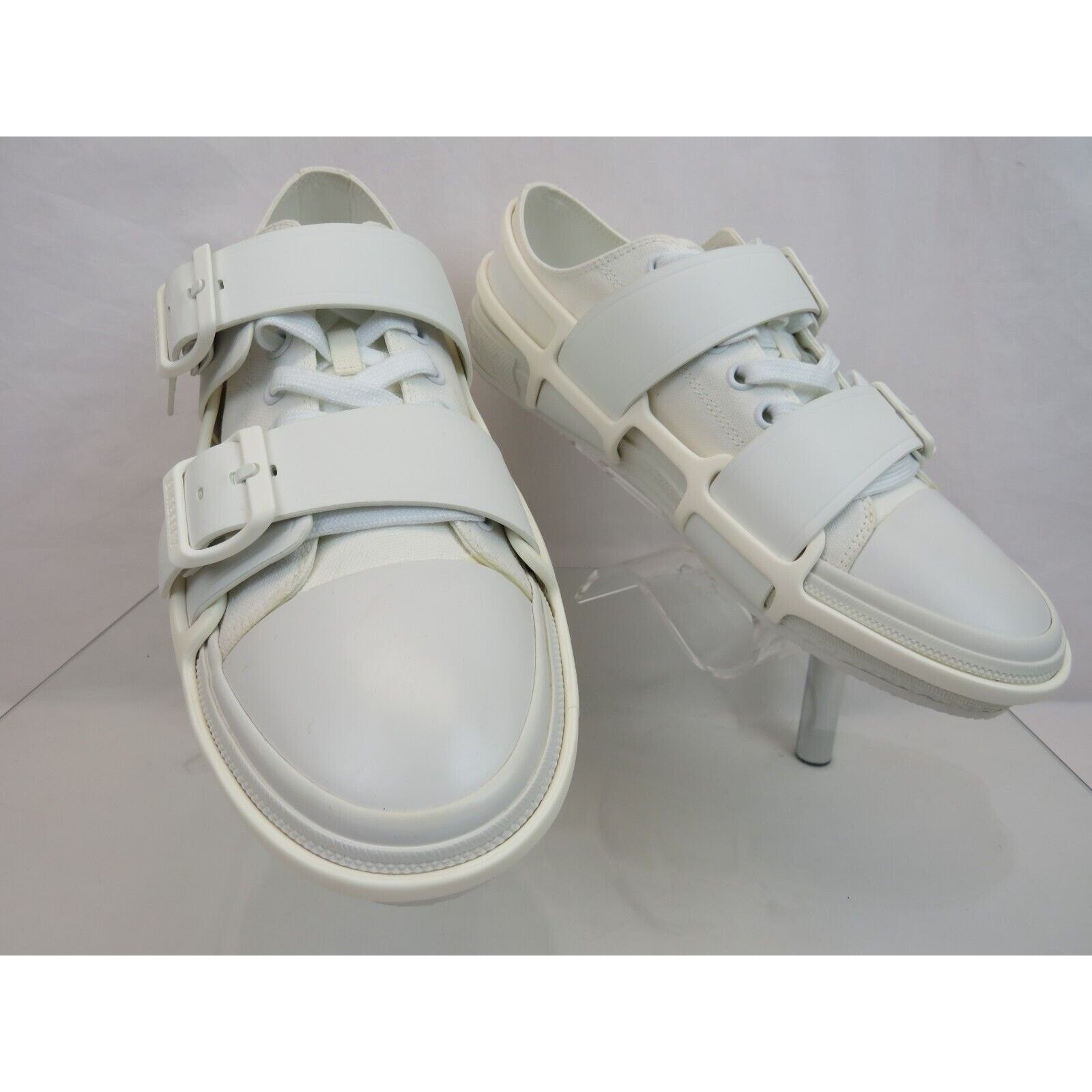 Burberry BURBERRY VERS WHITE CANVAS RUBBER STRAPS LOGO SNEAKERS 44 11 Size US 11 / EU 44 - 11 Thumbnail