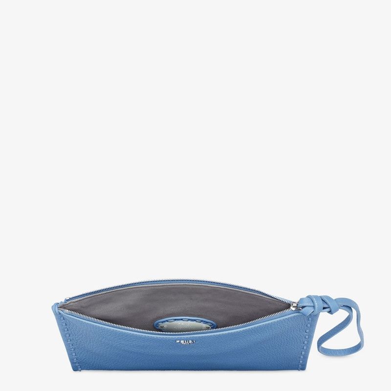 Fendi o1s1wg111225 Size: OS/Peekaboo Flat Pouch in Blue Size ONE SIZE - 3 Thumbnail