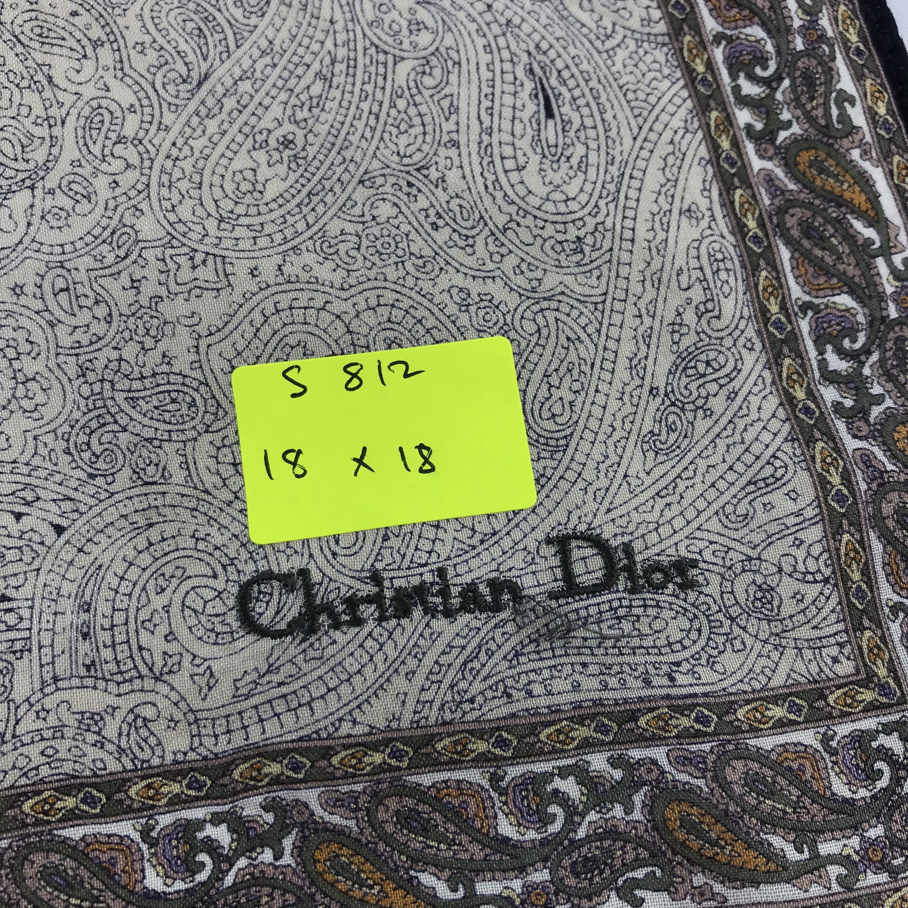Christian Dior Monsieur × Vintage Christian Dior Bandana / Handkerchief / Neckerchief - S812 Size ONE SIZE - 5 Thumbnail
