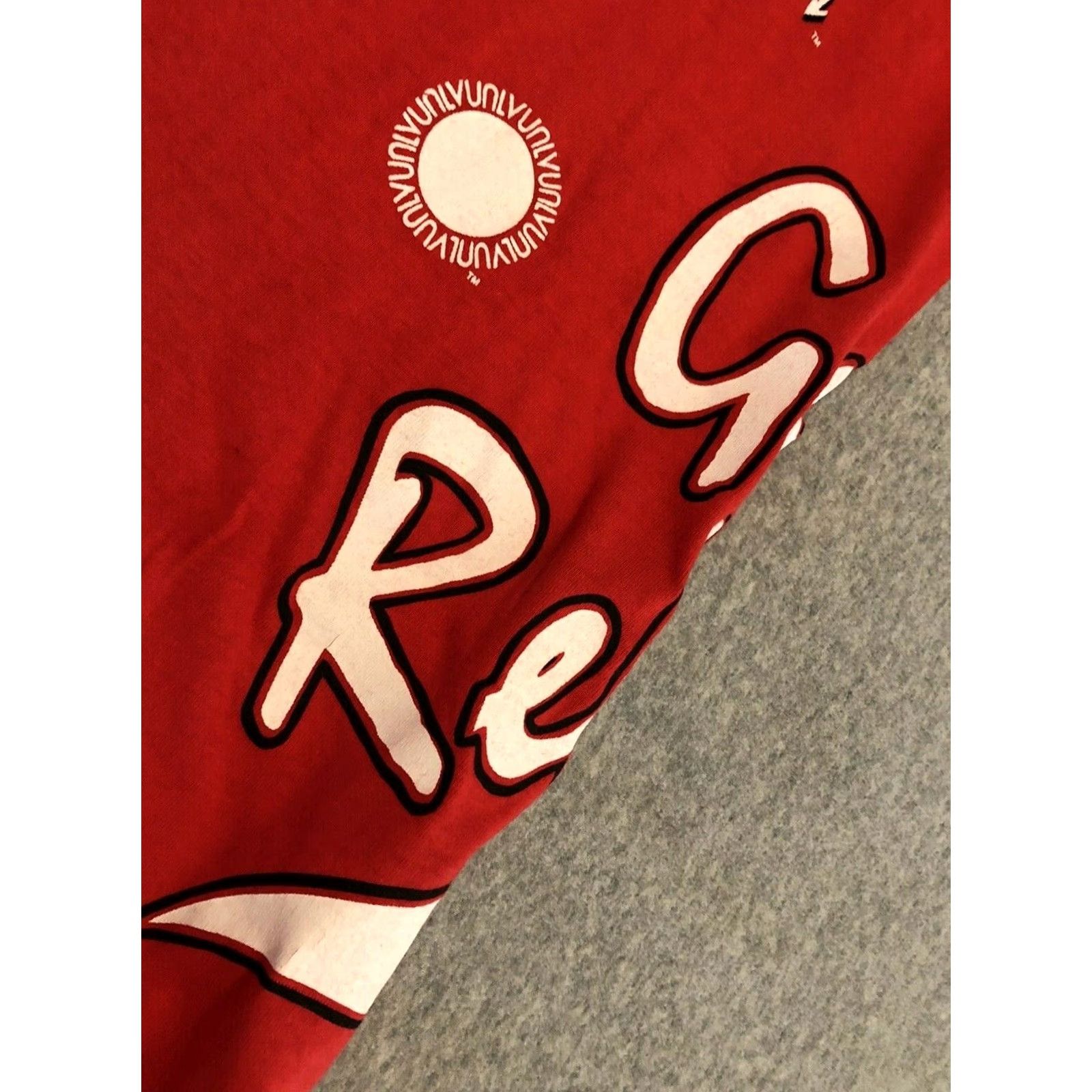 Vintage VINTAGE UNLV Runnin Rebels Red T-Shirt Shirt Medium Mens Cotton USA MSP Gold Made USA Regular Size M Size US M / EU 48-50 / 2 - 6 Thumbnail