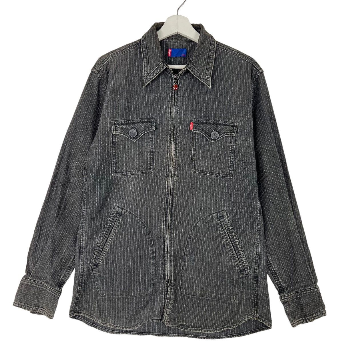 Levi's × Levi's Vintage Clothing 🔥 LEVIS MOVIN ON HIKORY PINSTRIPE ZIPPER JACKET Size US L / EU 52-54 / 3 - 1 Thumbnail