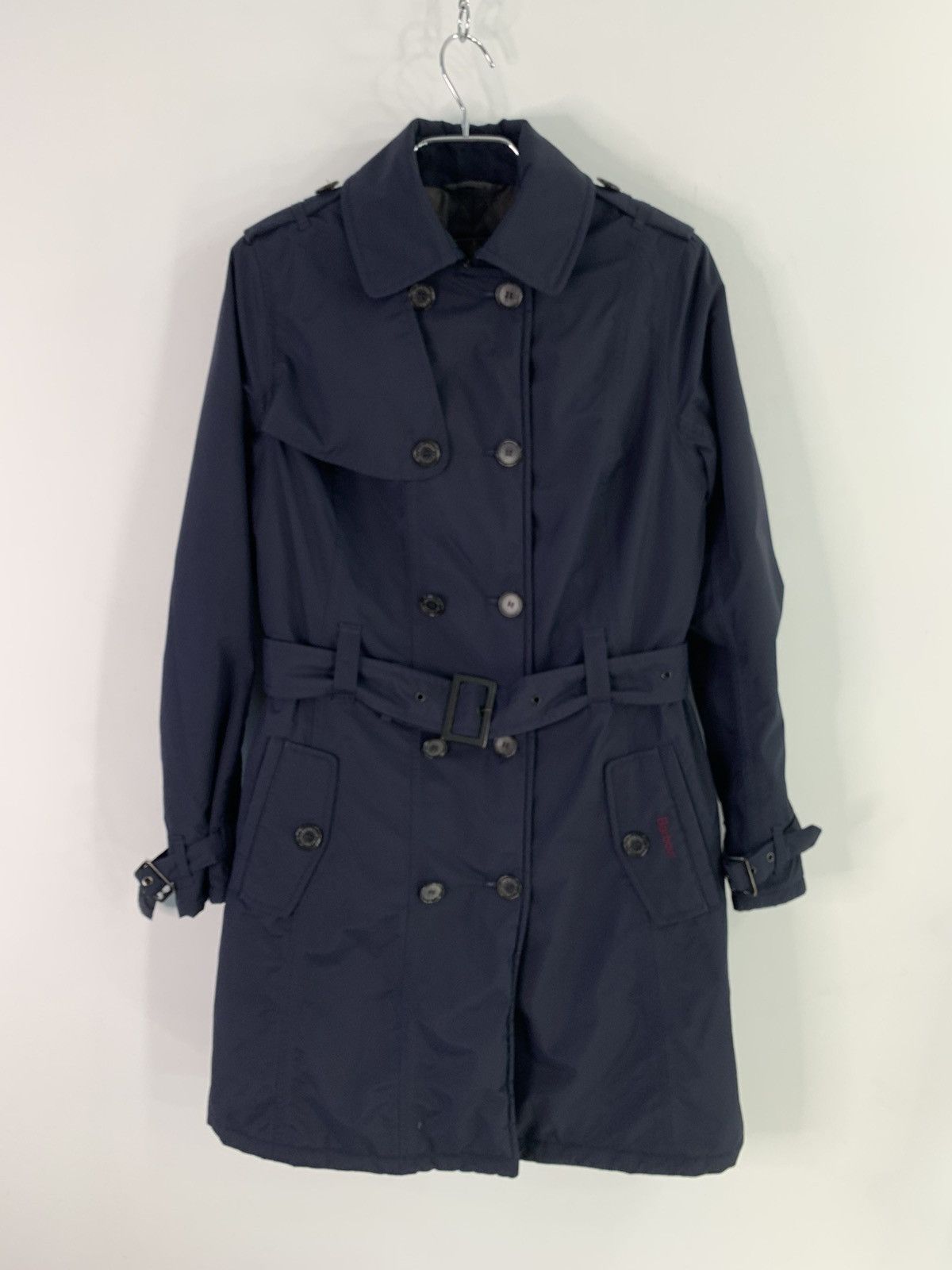 Barbour × Designer Barbour Millfire Quilted Womens Trench Coat S Size Size S / US 4 / IT 40 - 2 Thumbnail