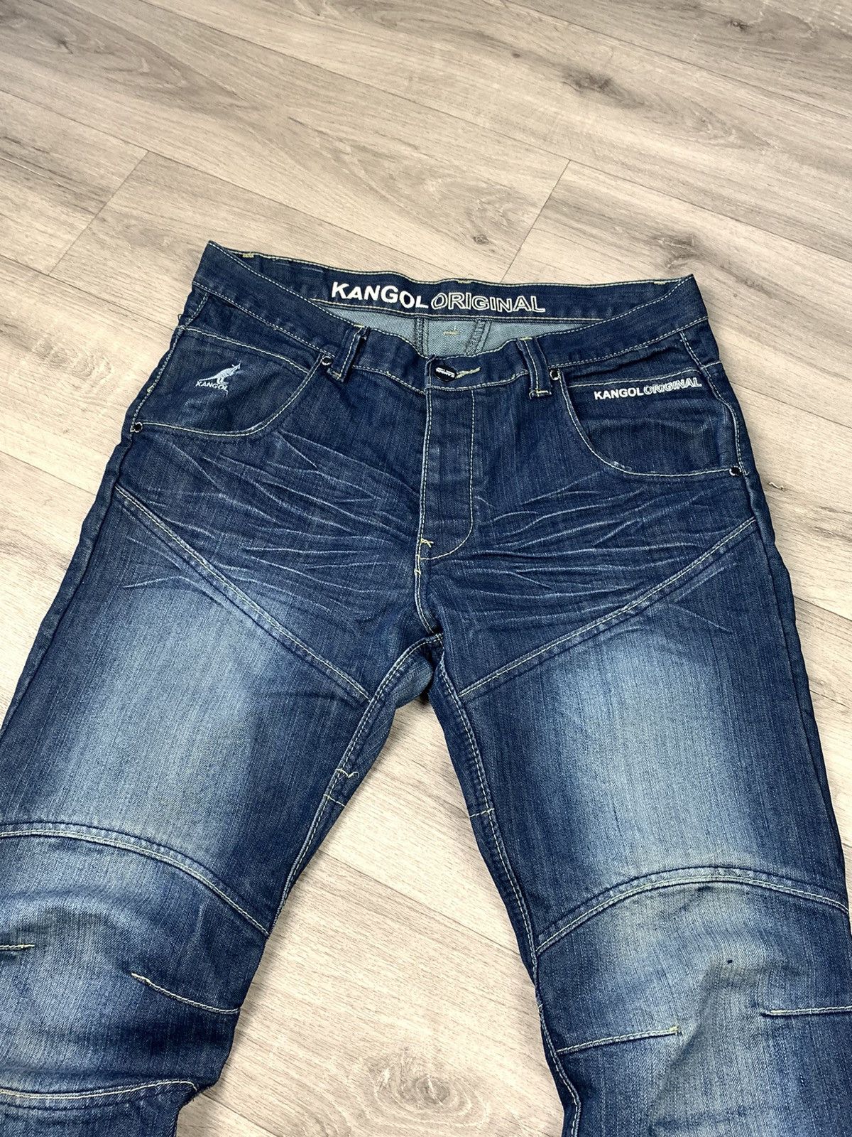 Kangol Vintage Kangol Denim Jeans Double Knee Flared Pants Size 36 Size US 36 / EU 52 - 3 Thumbnail