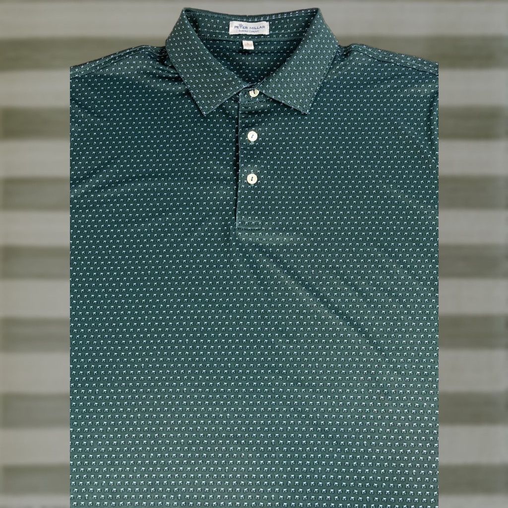 Peter Millar Peter Millar Summer Comfort Polo Shirt Men’s Sz L Green Short Sleeve Classic Polo Shirt Size US L / EU 52-54 / 3 - 1 Thumbnail