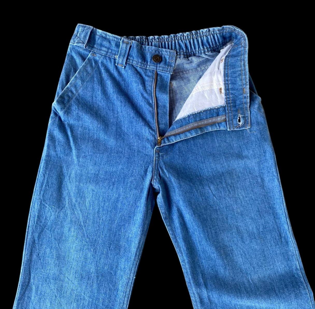 Levi's Vintage Clothing RARE 70S LEVIS 648 FLARE DENIM ORANGE TAG ZIP TALON Size US 29 - 4 Thumbnail