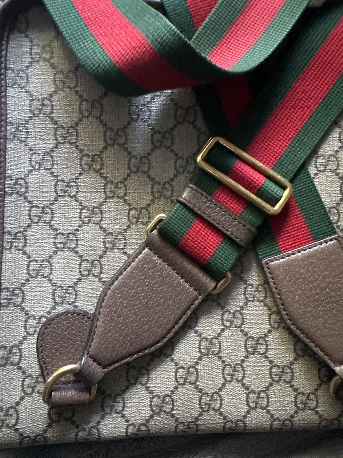 Gucci GUCCI Monogram leather messenger Folding w/ Tiger Head 2021 Size ONE SIZE - 4 Thumbnail