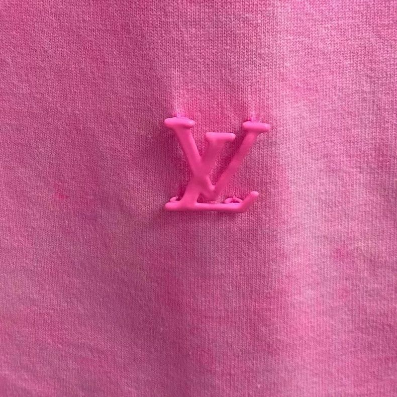 Louis Vuitton louis vuitton Pink tie-dye metallic logo short sleeve 2502- Size US XXL / EU 58 / 5 - 4 Thumbnail