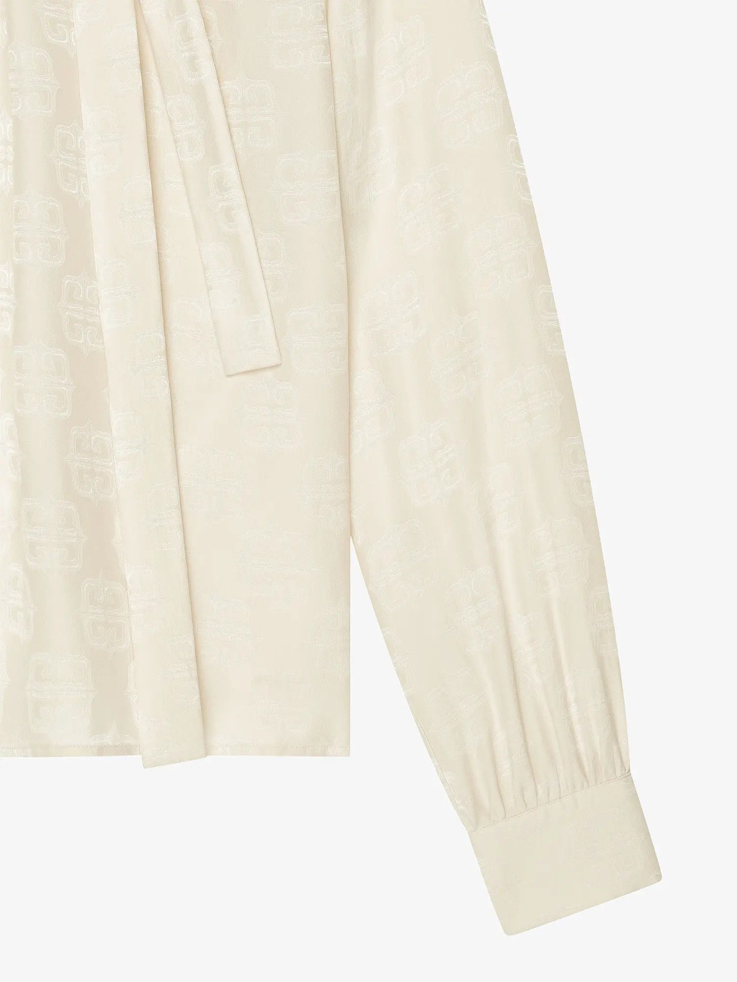 Givenchy o1w1db10825 Lavalliere Blouse in Ecru Size XS / US 0-2 / IT 36-38 - 5 Thumbnail