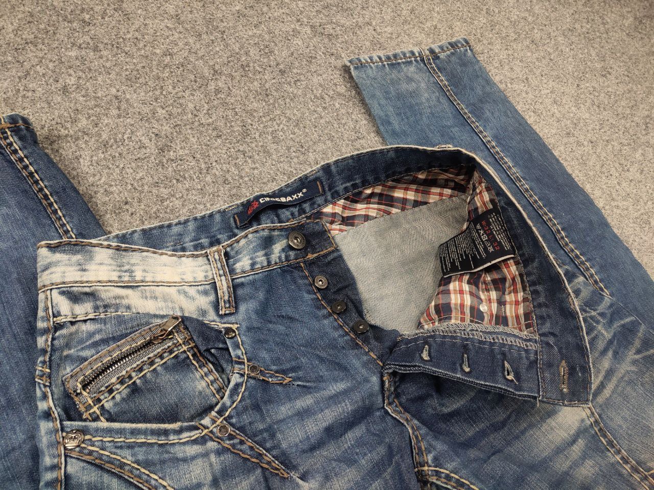 Japanese Brand Vintage Cipo Baxx Japan Y2k Style if six was nine Zip Jeans Size US 32 / EU 48 - 13 Thumbnail