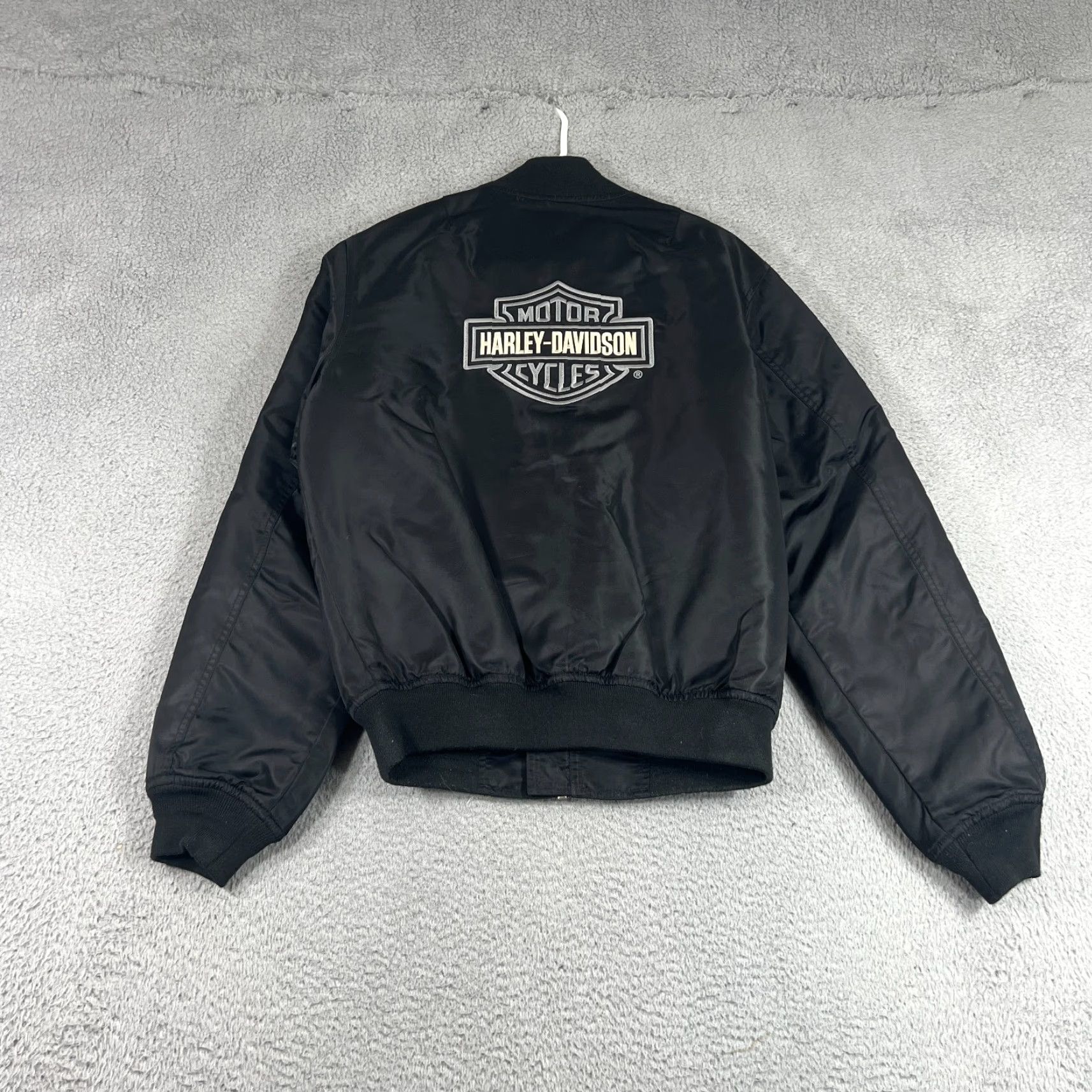 Harley Davidson VINTAGE Harley-Davidson Jacket Windbreaker Jacket Nylon Black S Mens Windbreaker Nylon Subtitles? Size US S / EU 44-46 / 1 - 7 Thumbnail