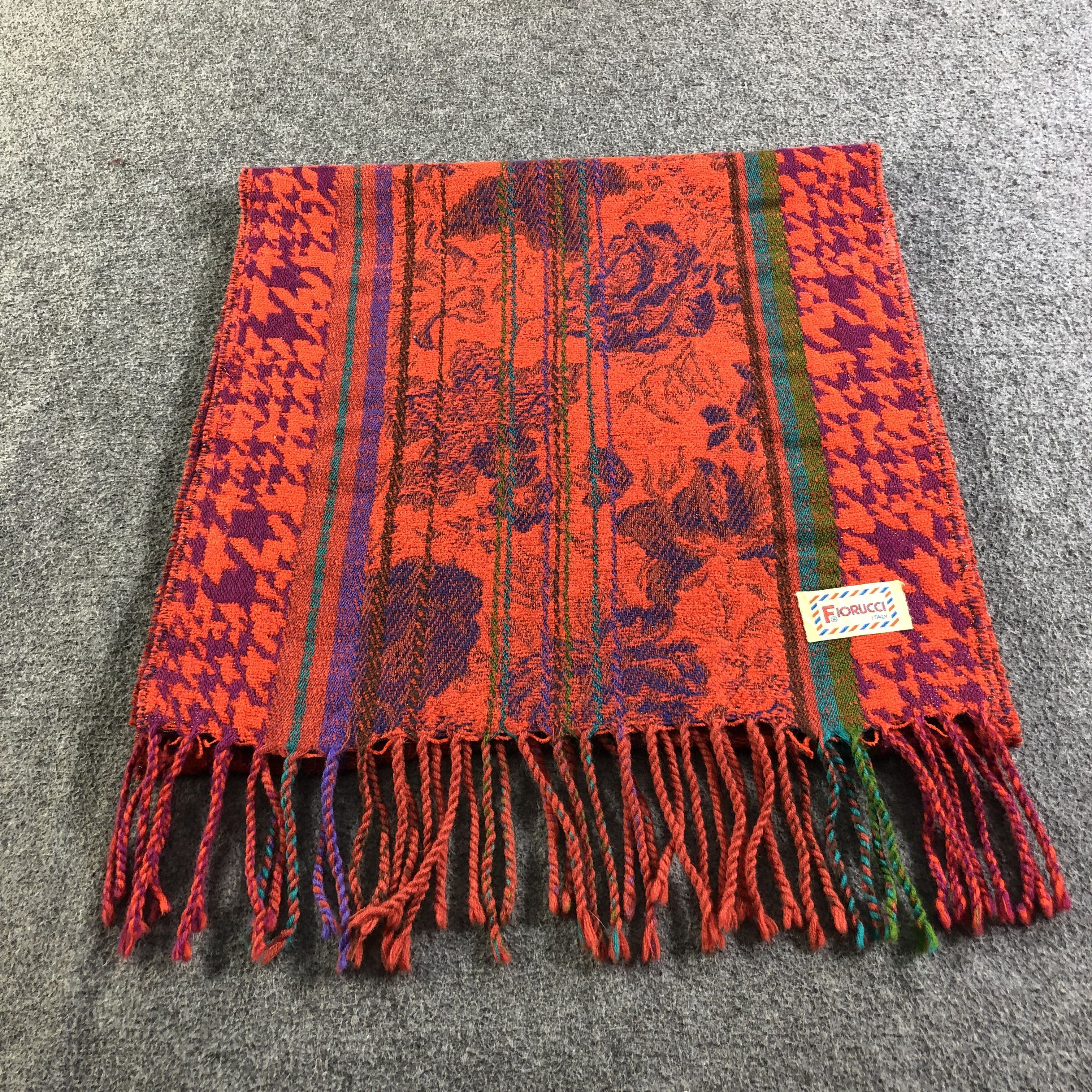 Fiorucci Fiorucci Houndstooth Wool Scarf Muffler Neckwear V2153 Size ONE SIZE - 3 Thumbnail