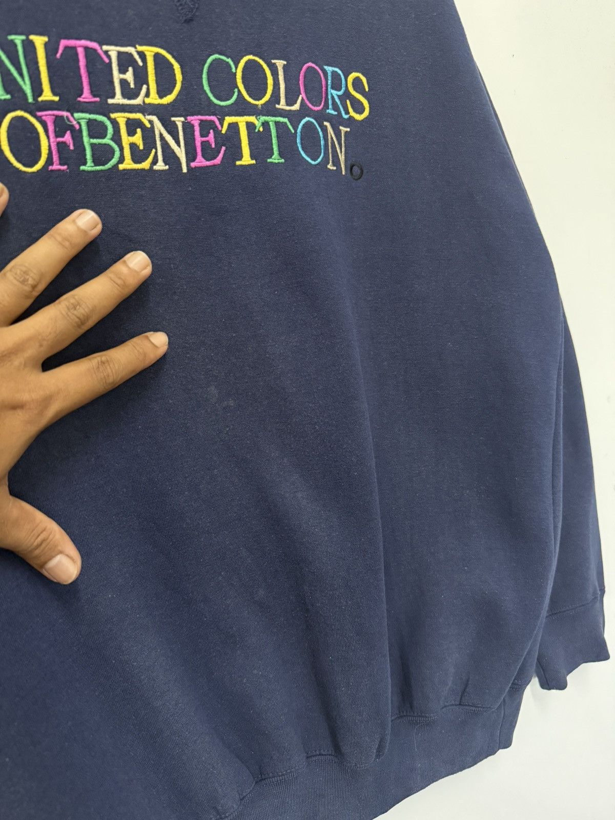 United Colors Of Benetton 🔥 UNITED COLORS OF BENETTON MULTICOLOR EMBROIDED SWEATSHIRT Size US M / EU 48-50 / 2 - 5 Thumbnail