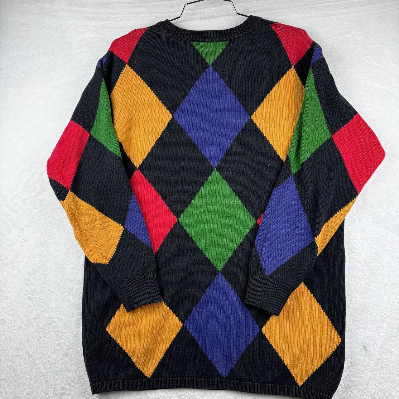 Liz Claiborne Vintage Liz Clairborne Sweater Men Medium Argyle Cotton M Size US M / EU 48-50 / 2 - 2 Thumbnail