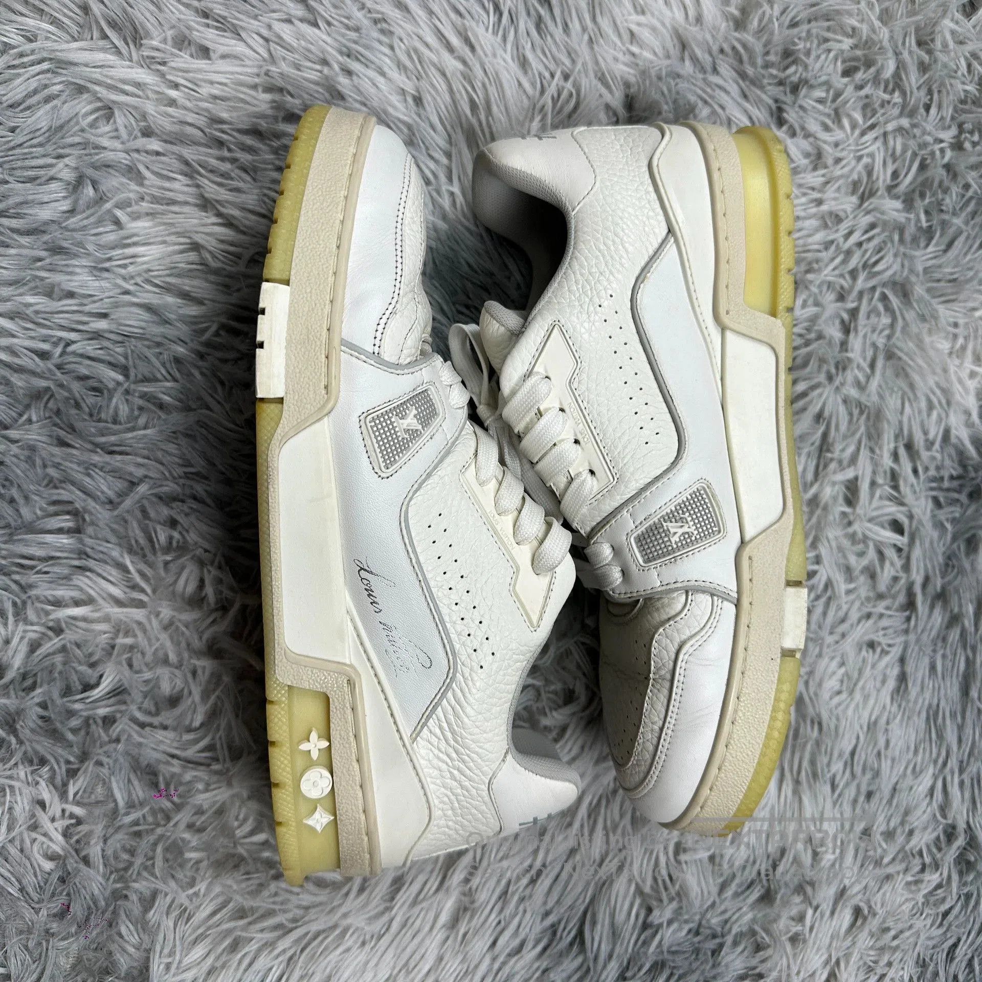 Louis Vuitton lv trainer white cement sneakers size 6. Size US 7 / EU 40 - 4 Thumbnail