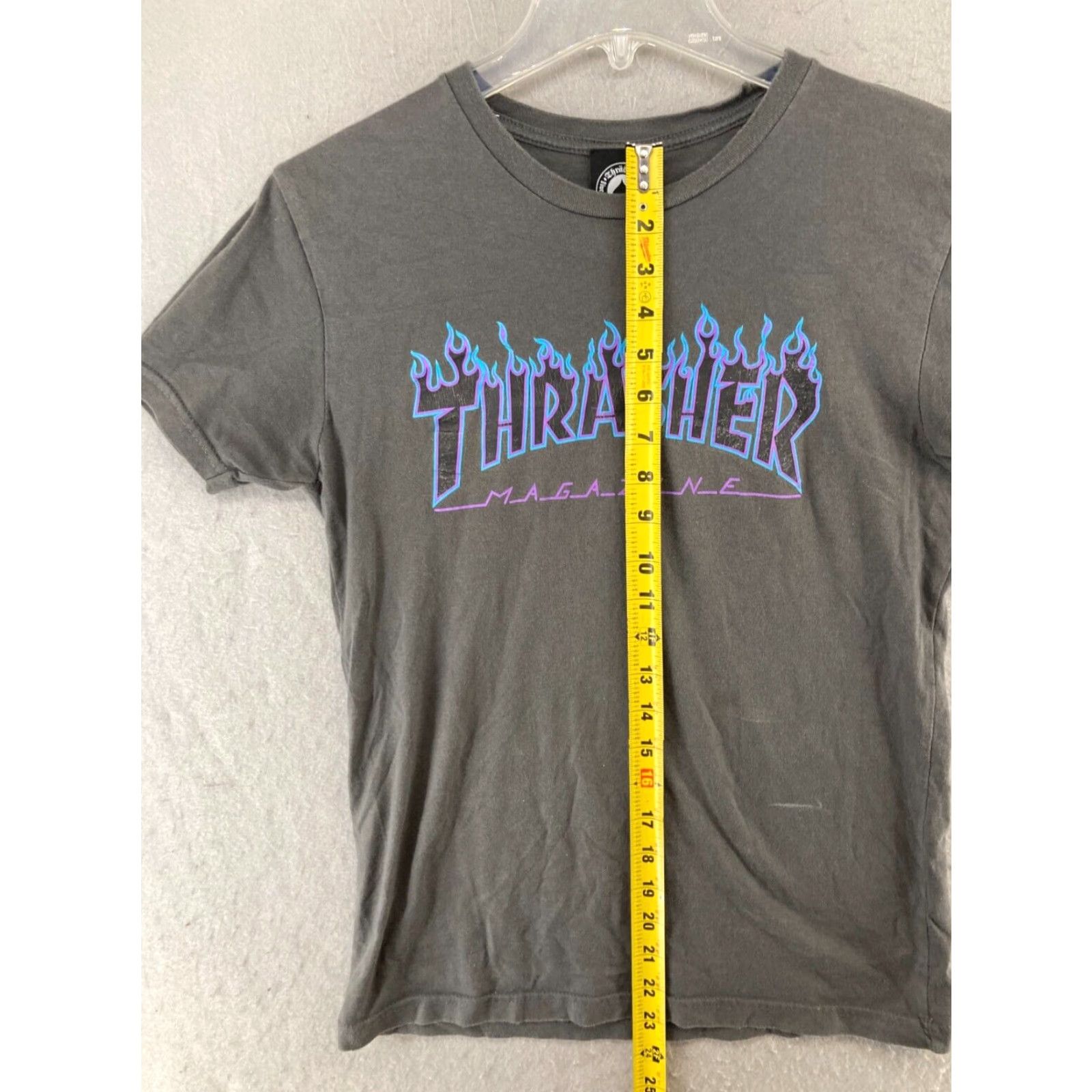 Thrasher Thrasher Magazine Womens Promo TShirt XS Gray Flame Grunge Size XS / US 0-2 / IT 36-38 - 3 Thumbnail